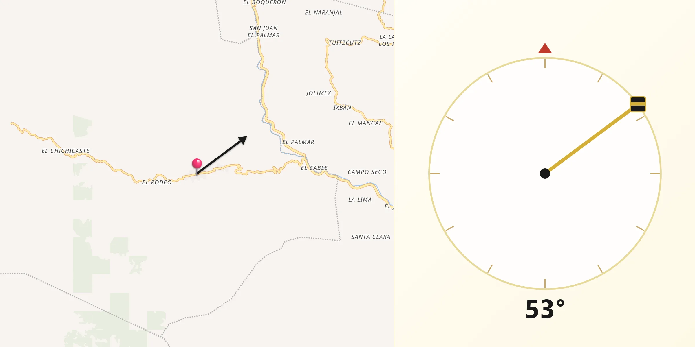 Dirección de la Qibla desde La Libertad