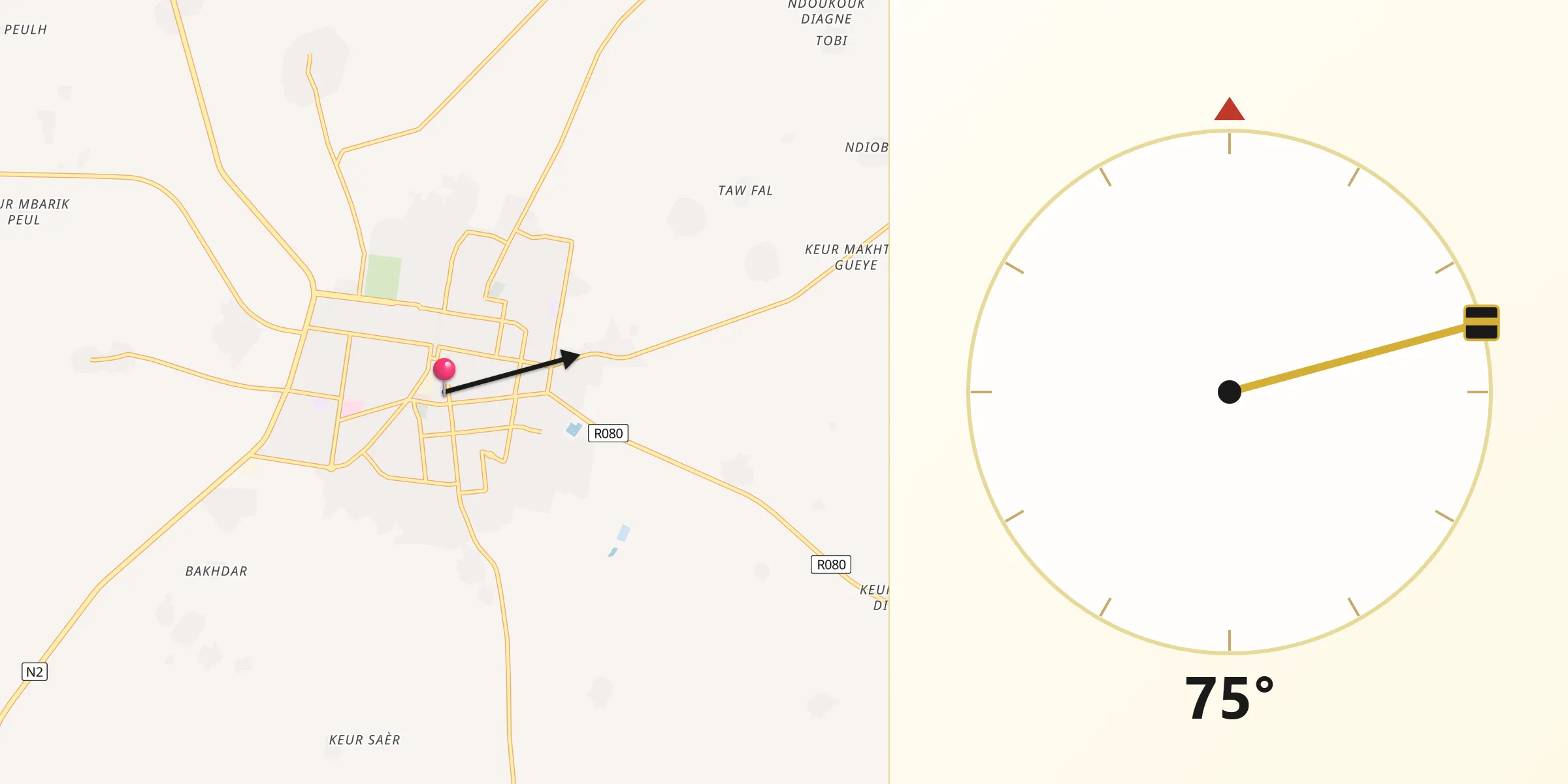 اتجاه القبلة من لوغا