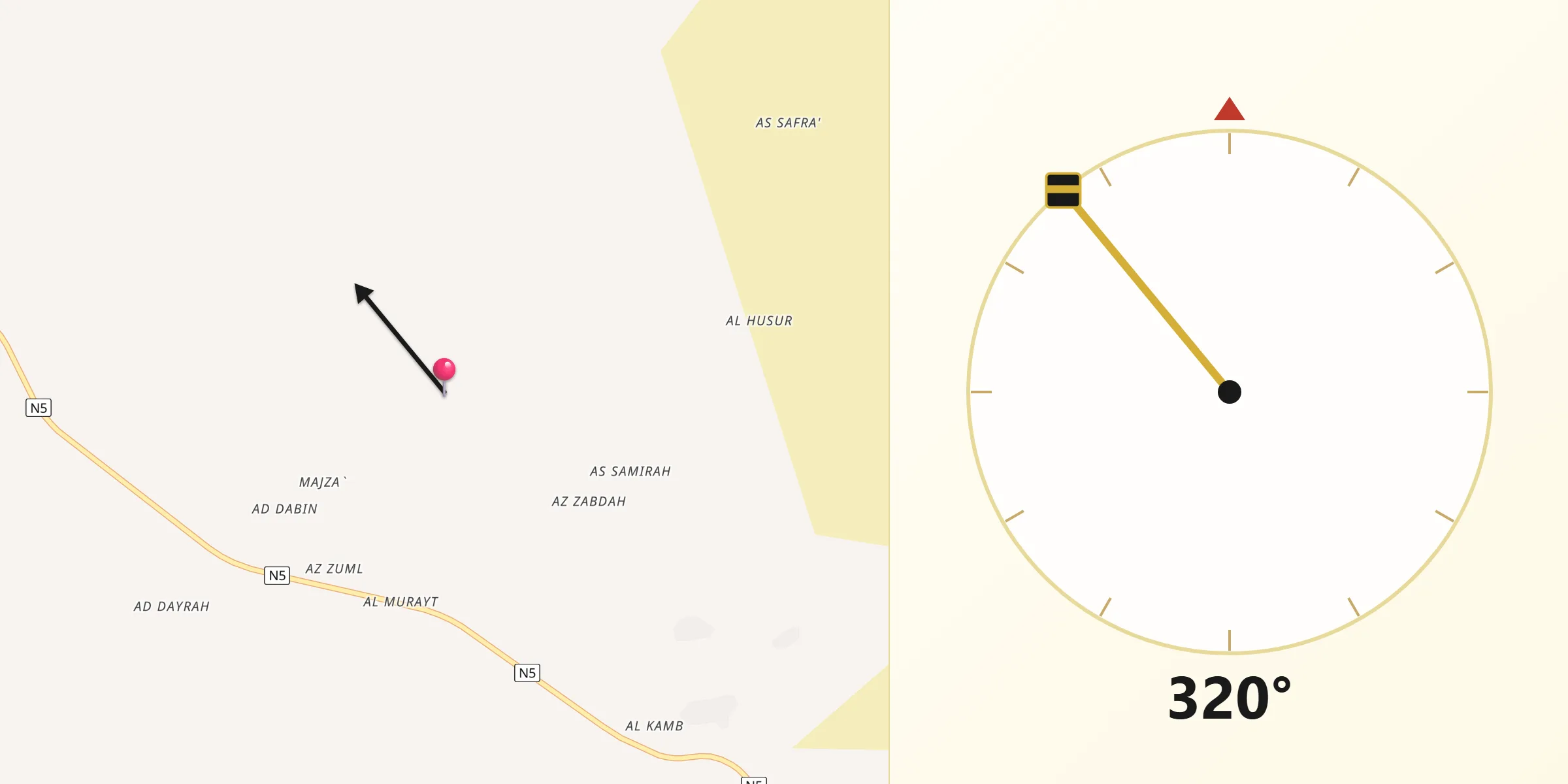 اتجاه القبلة من مدغل
