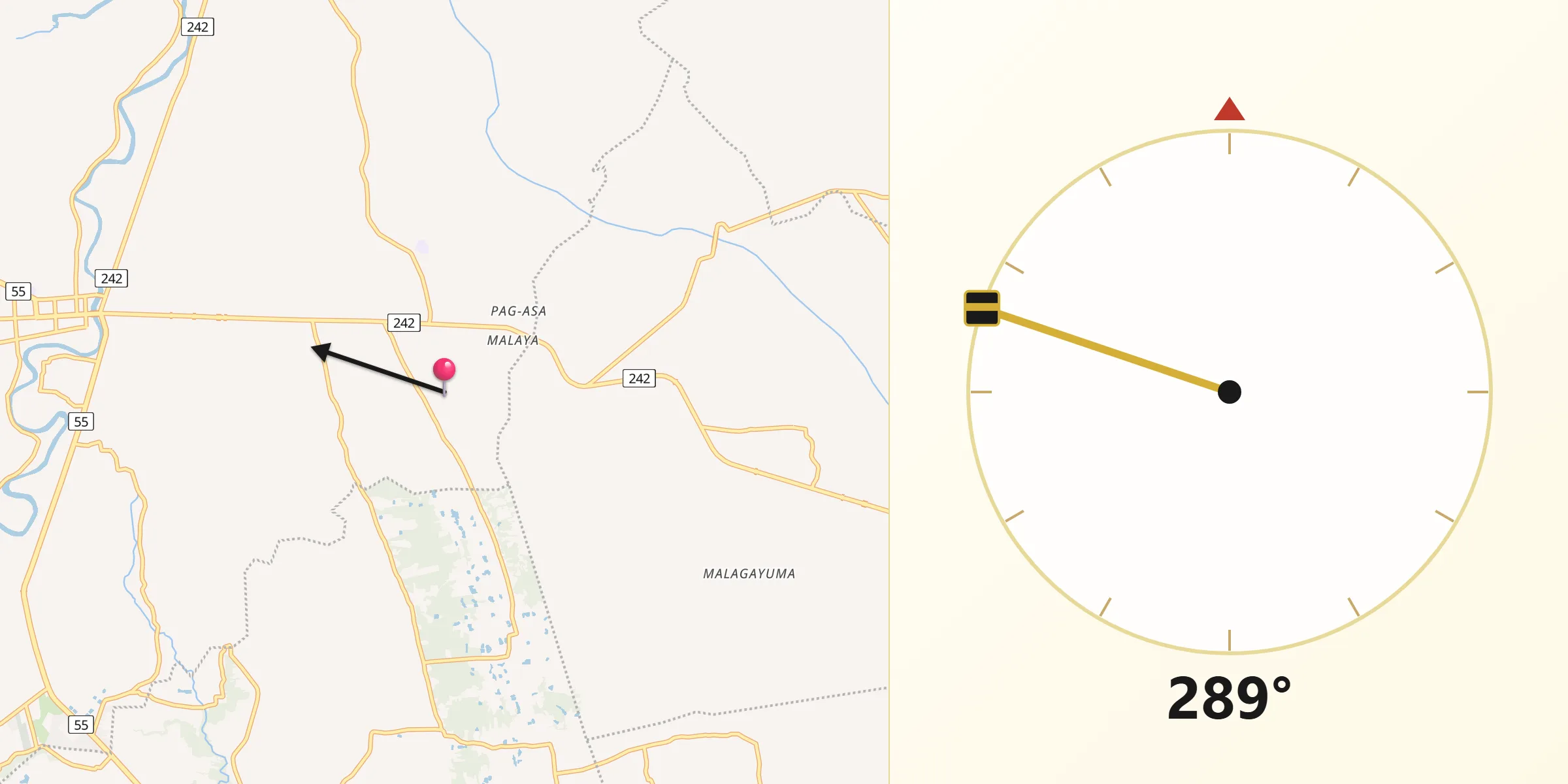 Qibla Direction from Paniqui