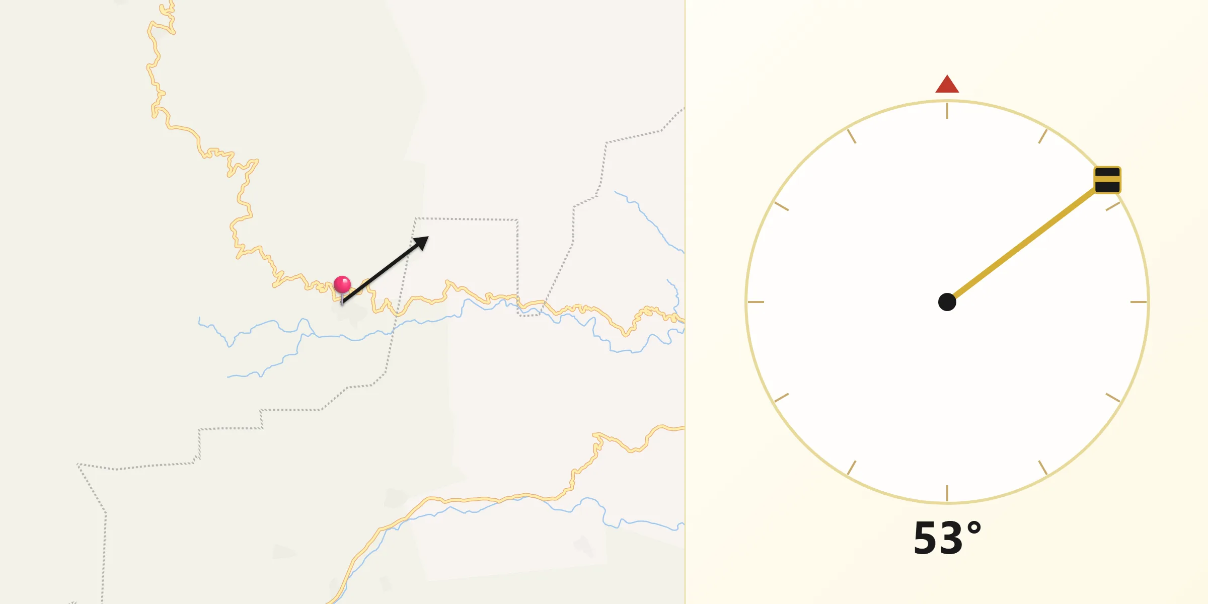 Dirección de la Qibla desde Nueva Colombia