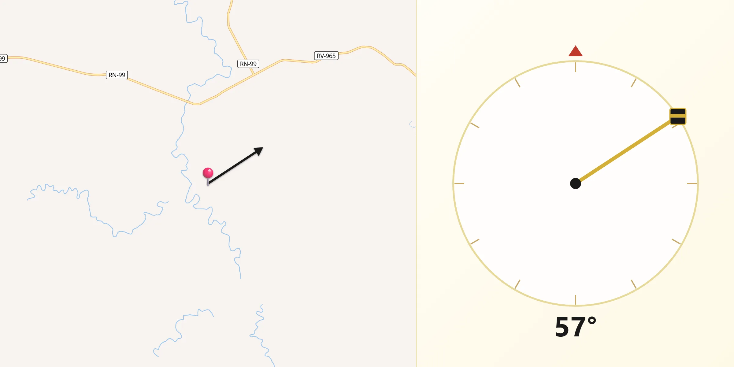 Dirección de la Qibla desde Limón