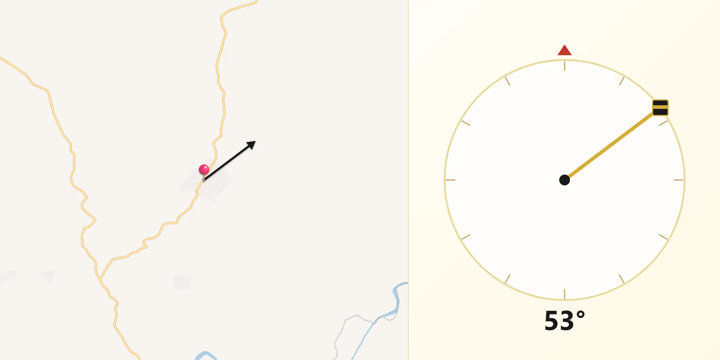 Dirección de la Qibla desde Pablo L. Sidar