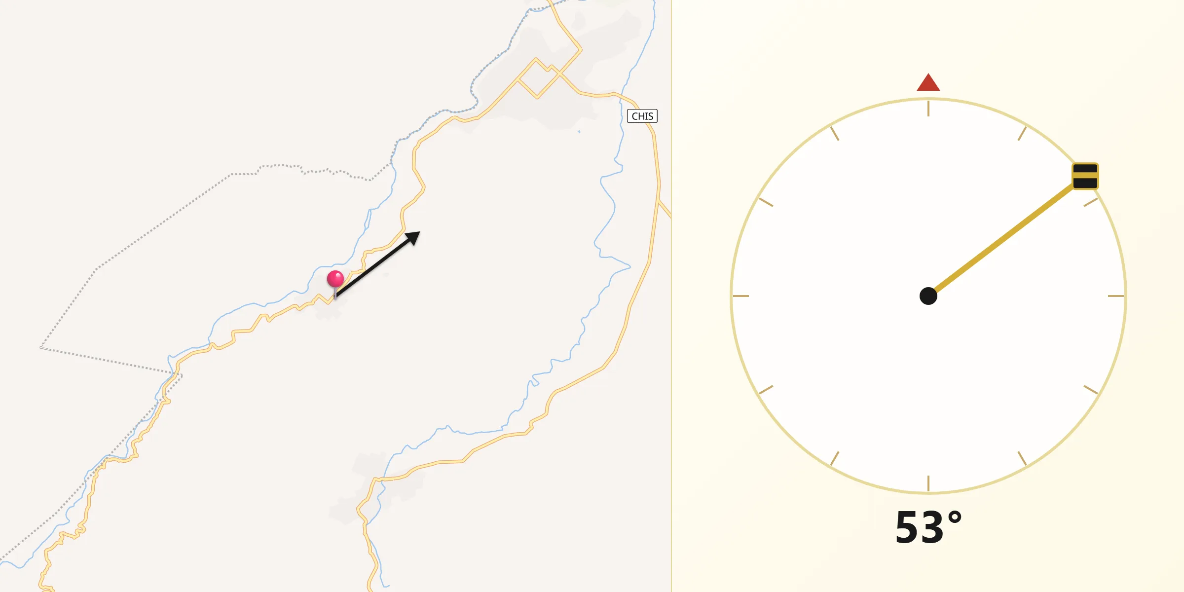 Dirección de la Qibla desde Querétaro