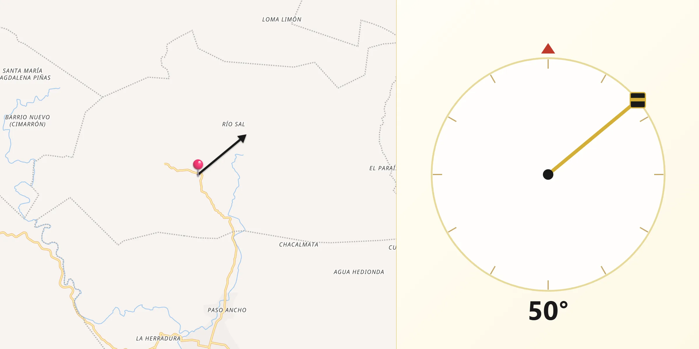 Dirección de la Qibla desde Benito Juárez