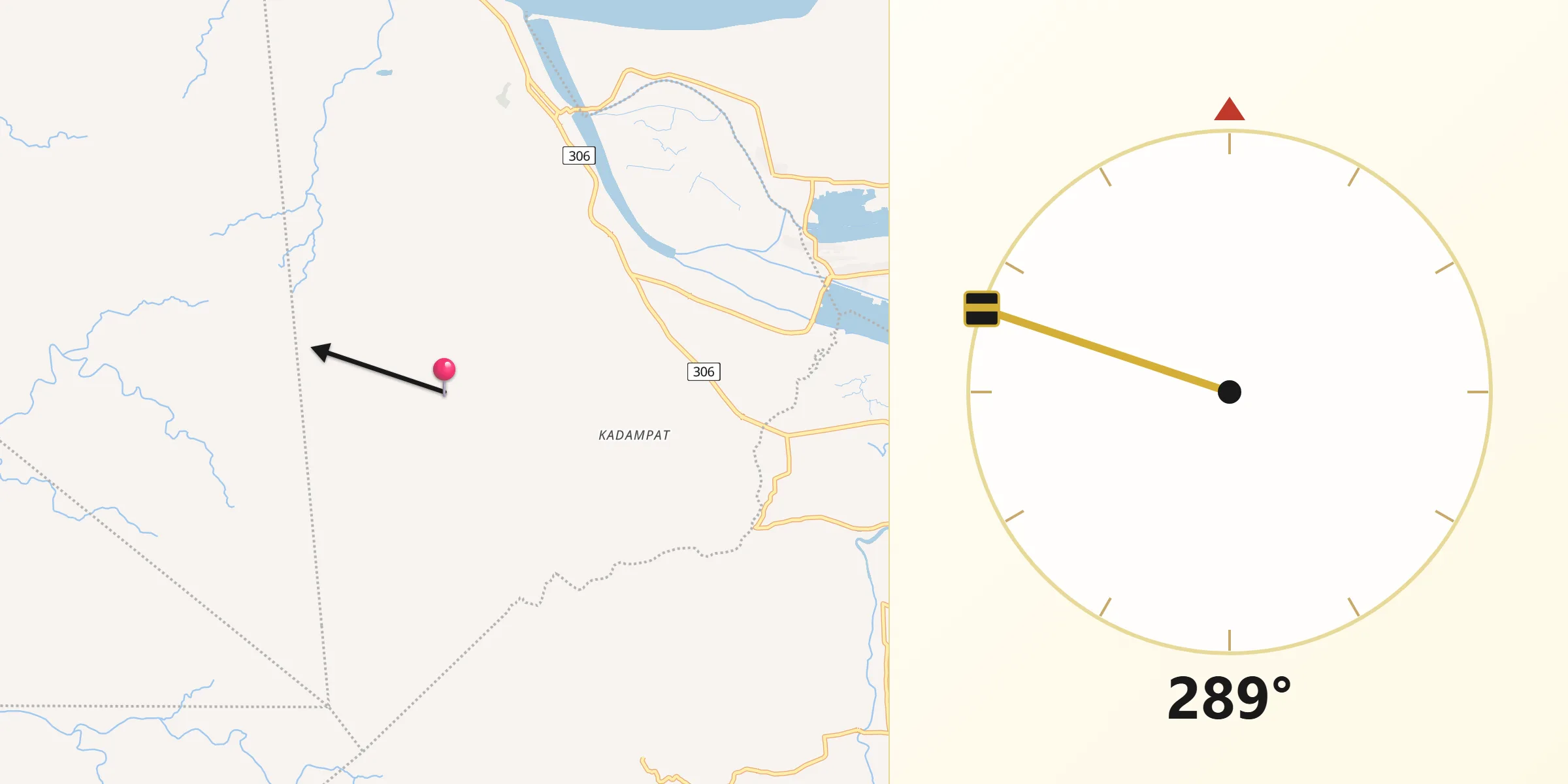 Qibla Direction from Lingayen