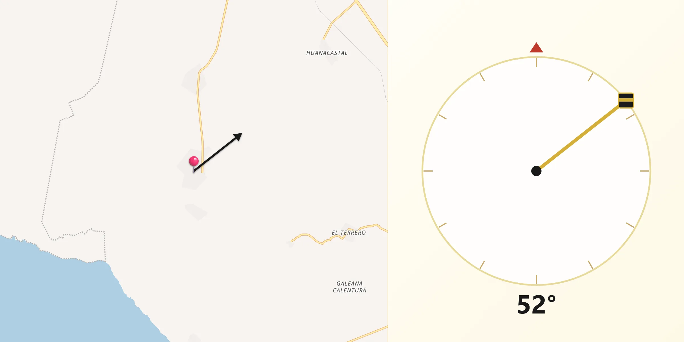 Dirección de la Qibla desde Ignacio Ramírez
