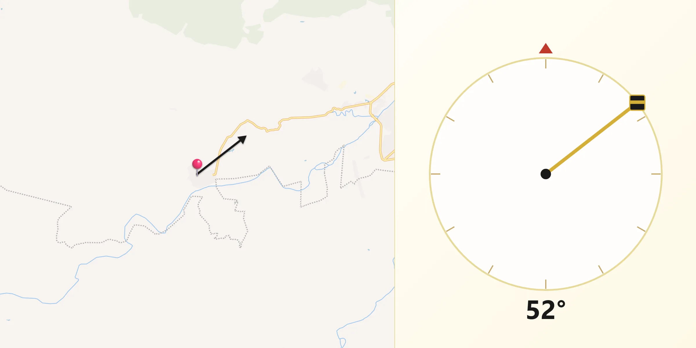 Dirección de la Qibla desde Francisco Villa