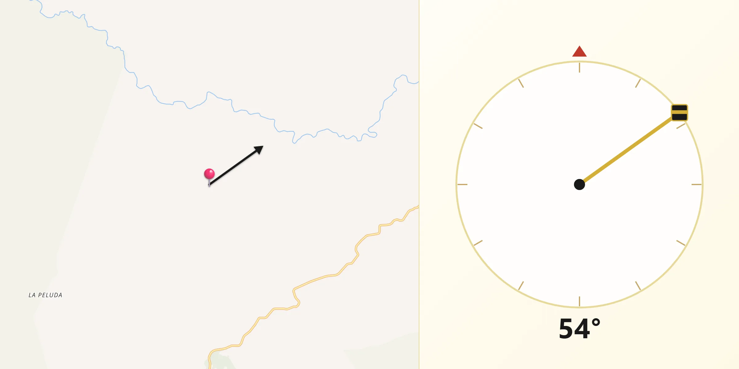 Dirección de la Qibla desde Municipio de Poptún