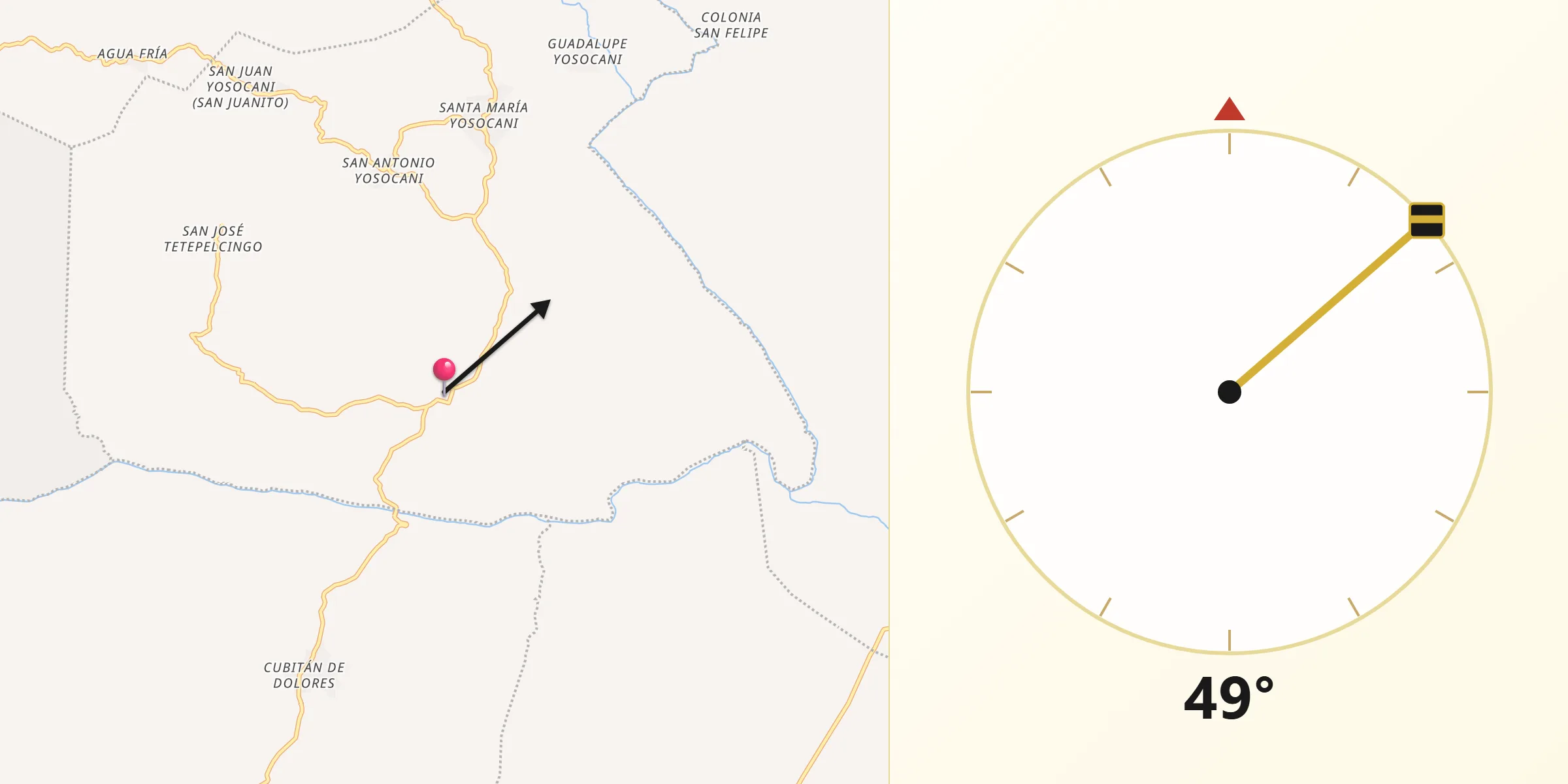 Dirección de la Qibla desde San Lorenzo