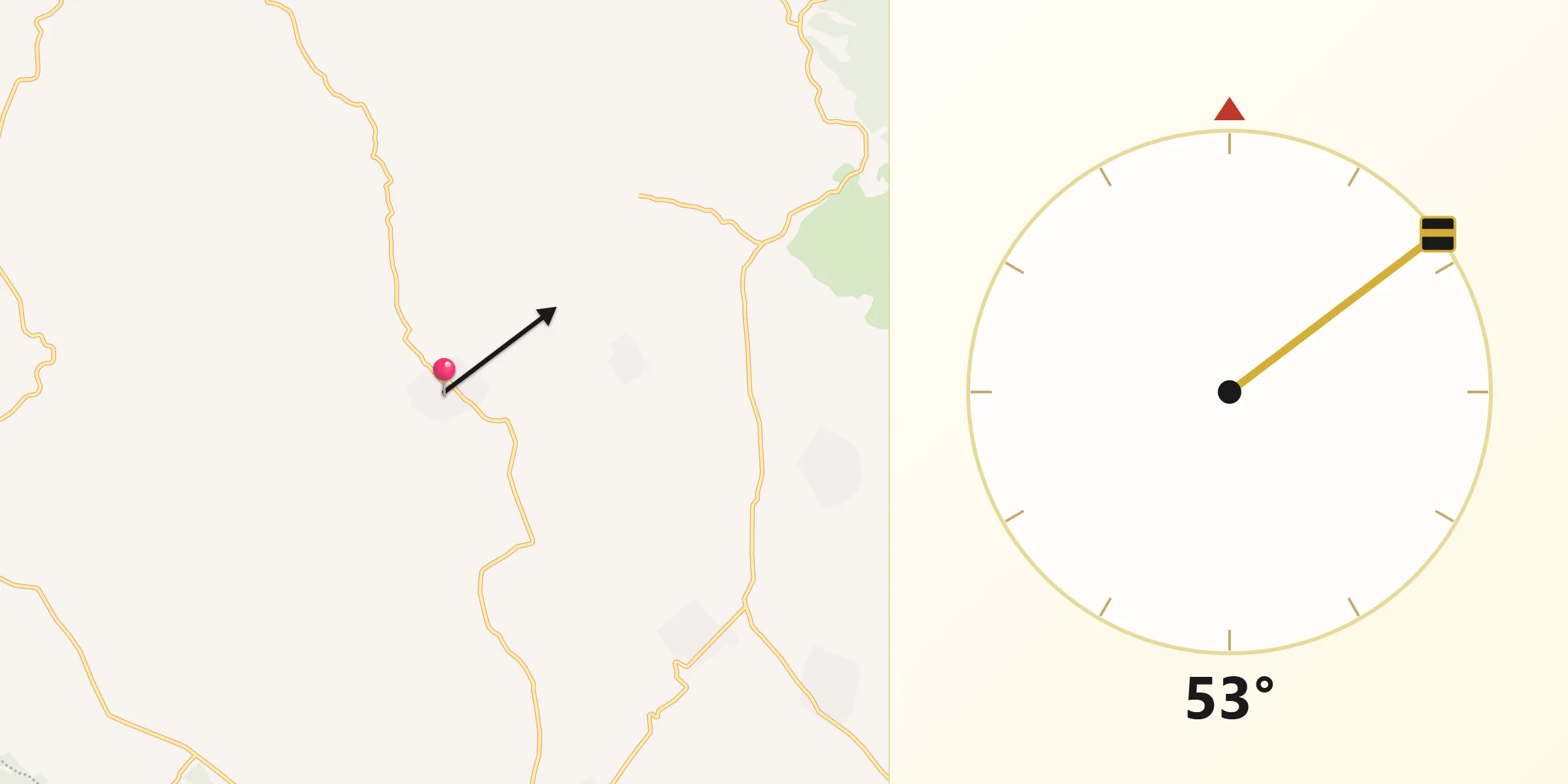 Dirección de la Qibla desde Veracruz
