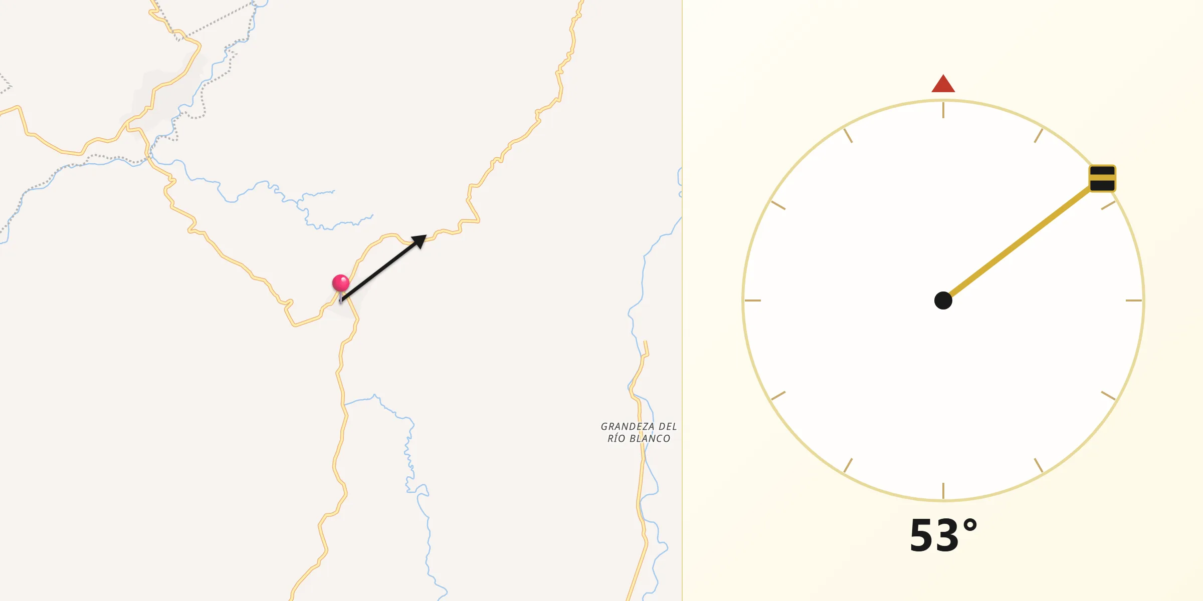Dirección de la Qibla desde Ciudad Guadalupe Victoria