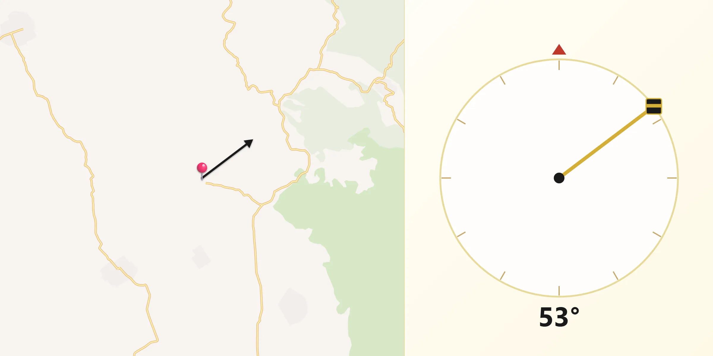 Dirección de la Qibla desde Jalisco