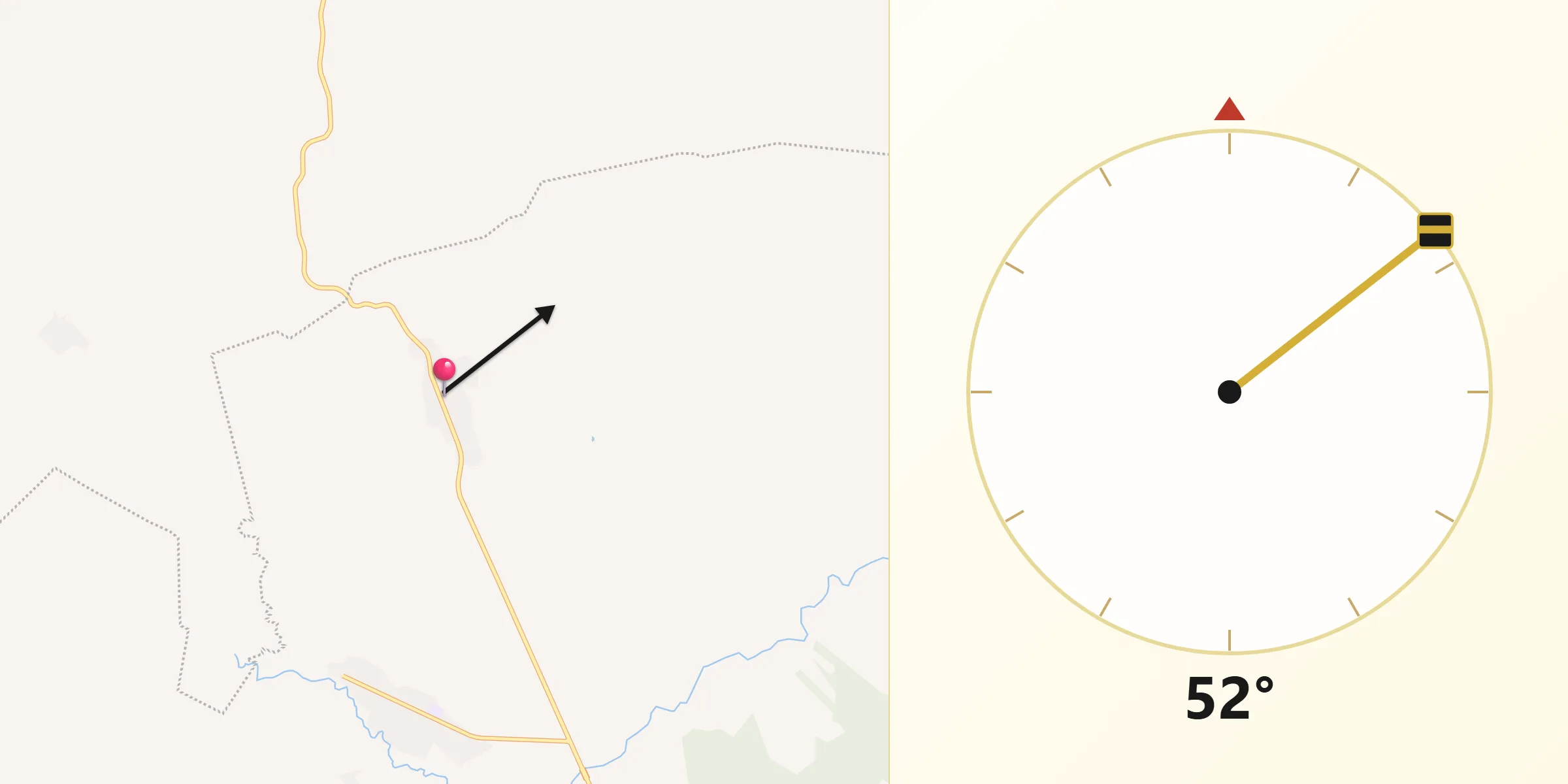 Dirección de la Qibla desde Nuevo México
