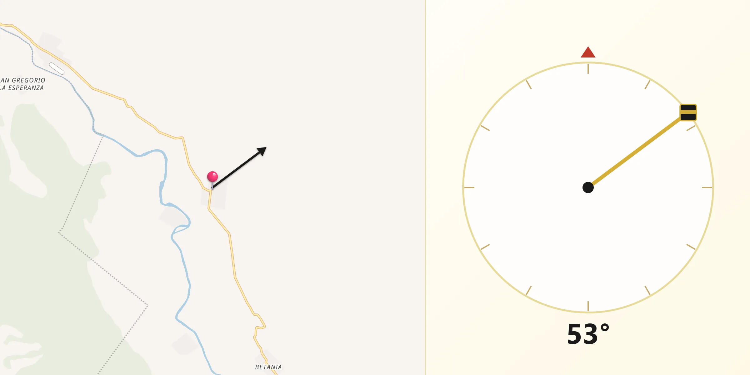 Dirección de la Qibla desde Ramón F. Balboa