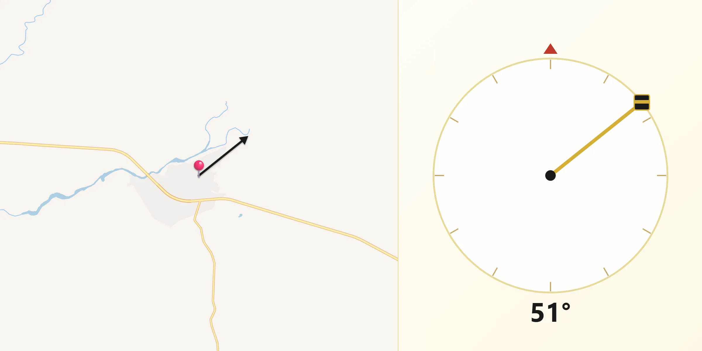 Dirección de la Qibla desde Santo Domingo Zanatepec