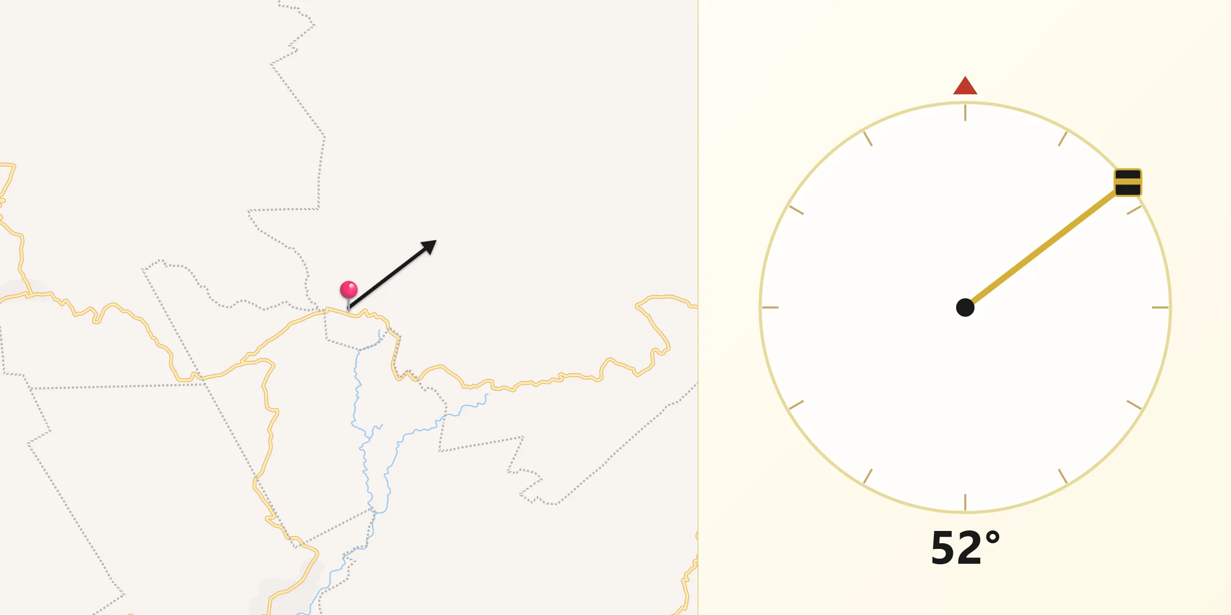 Dirección de la Qibla desde Nuevo León