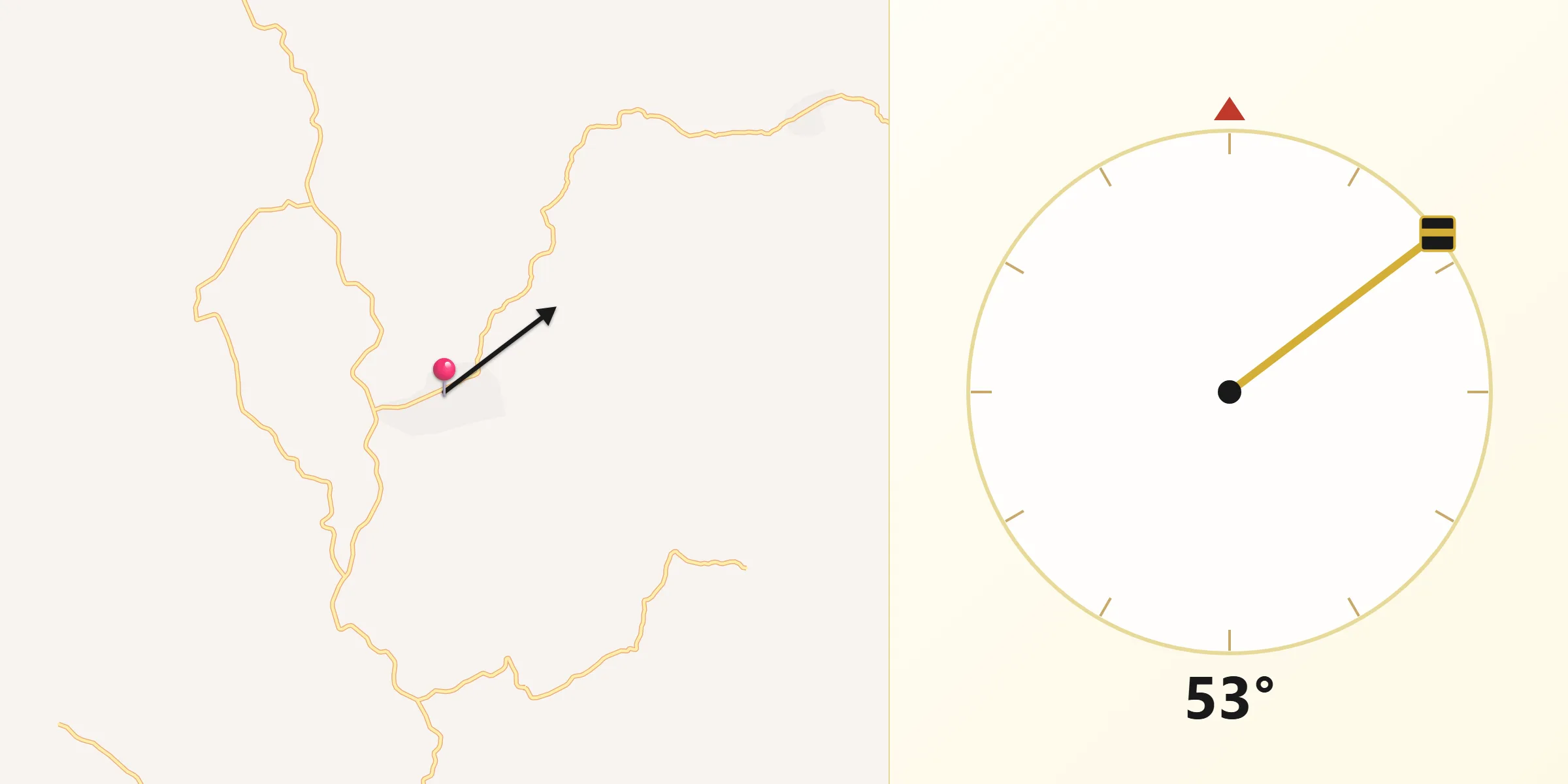 Dirección de la Qibla desde Justo Sierra