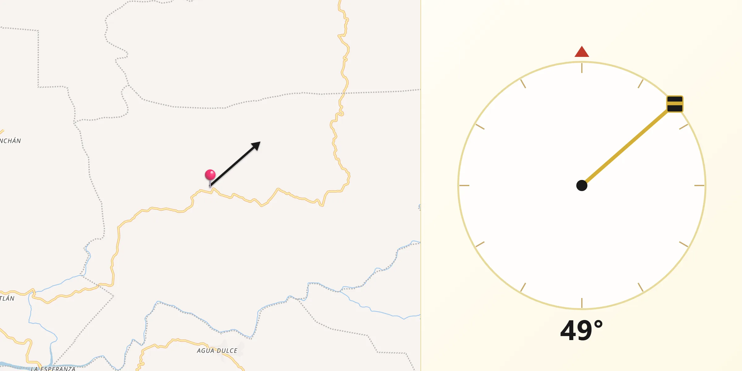 Dirección de la Qibla desde San Antonio Tepetlapa