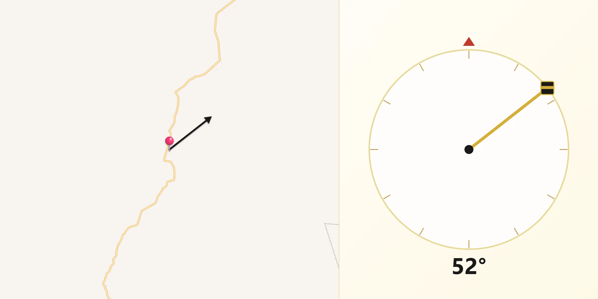 Dirección de la Qibla desde Ignacio Zaragoza (El Morro)