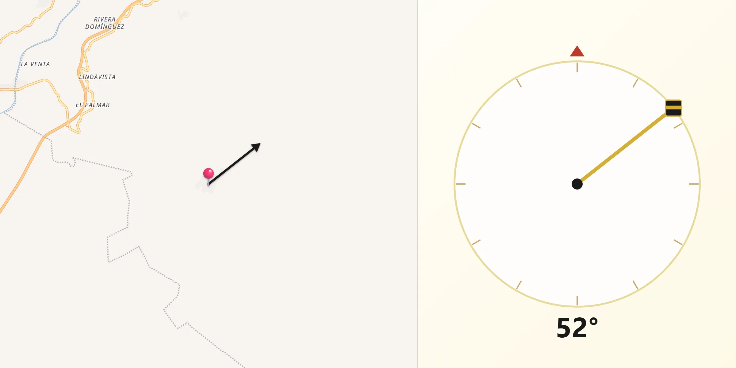 Dirección de la Qibla desde Alfonso Moguel