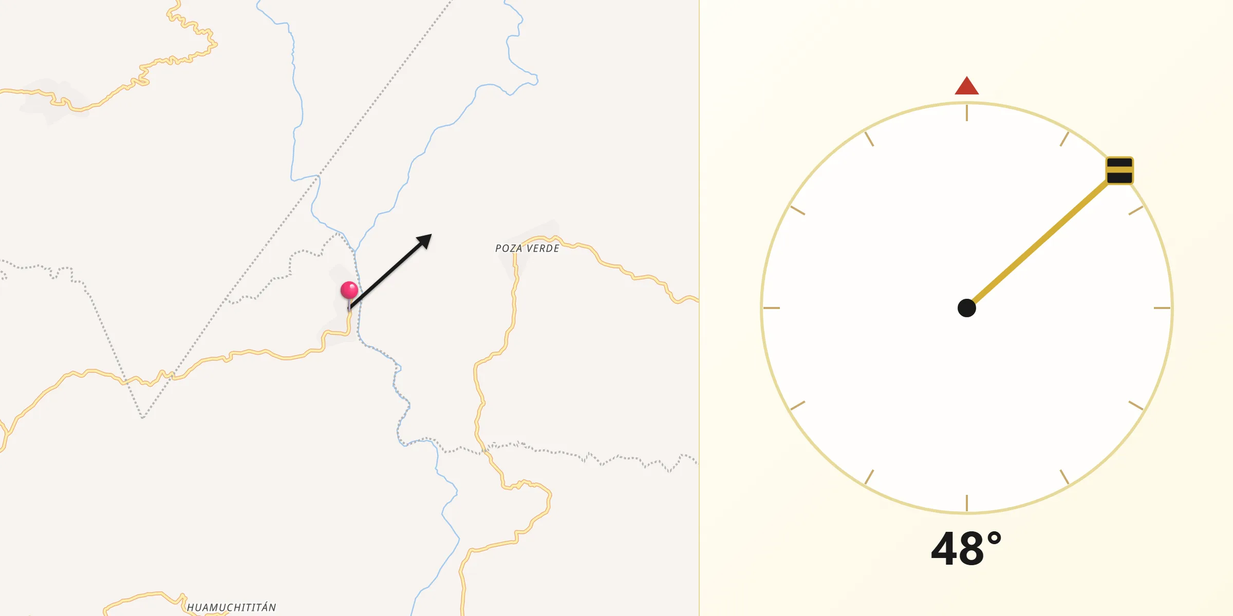 Dirección de la Qibla desde Coacoyulichán