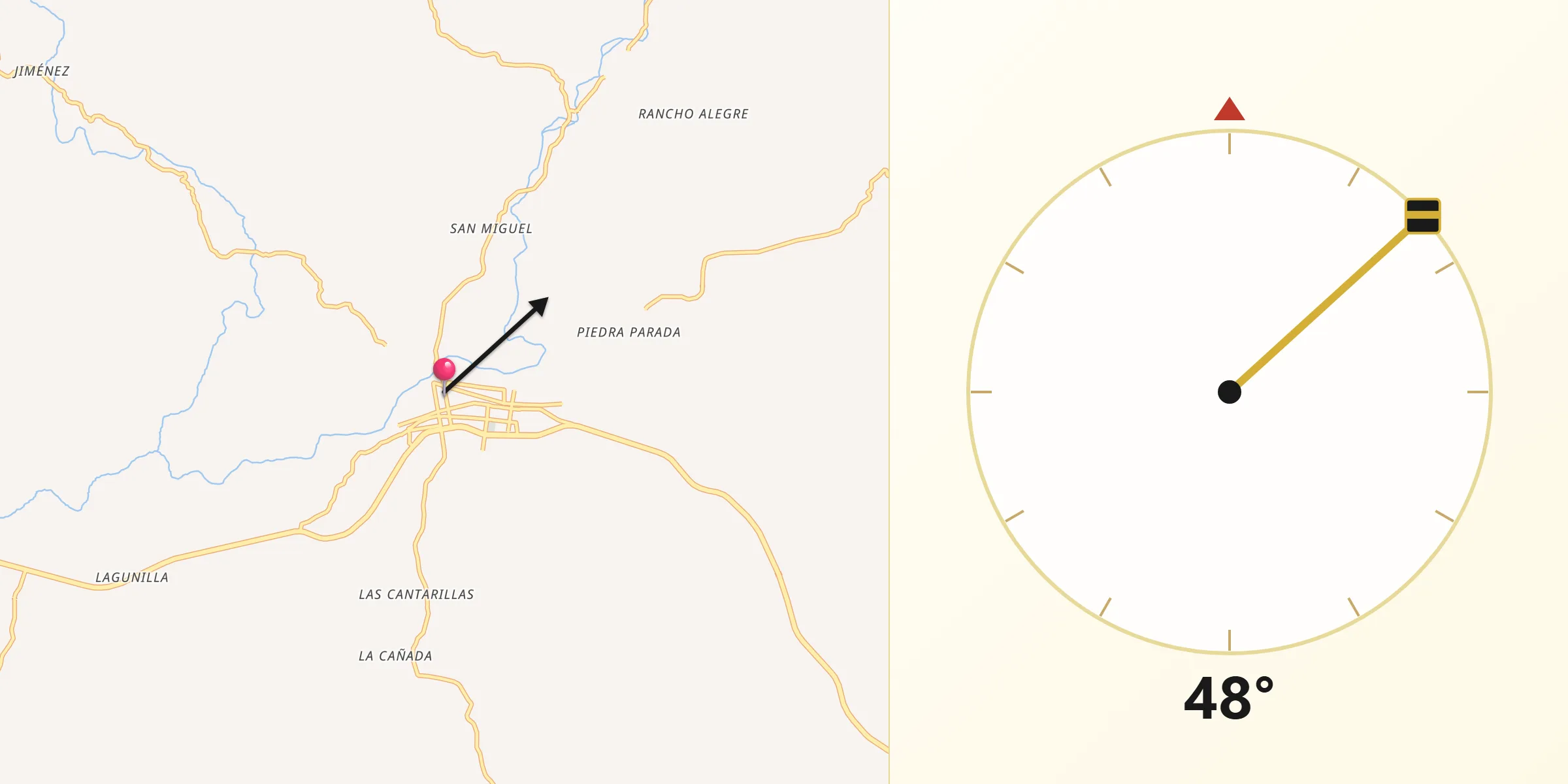 Dirección de la Qibla desde San Marcos