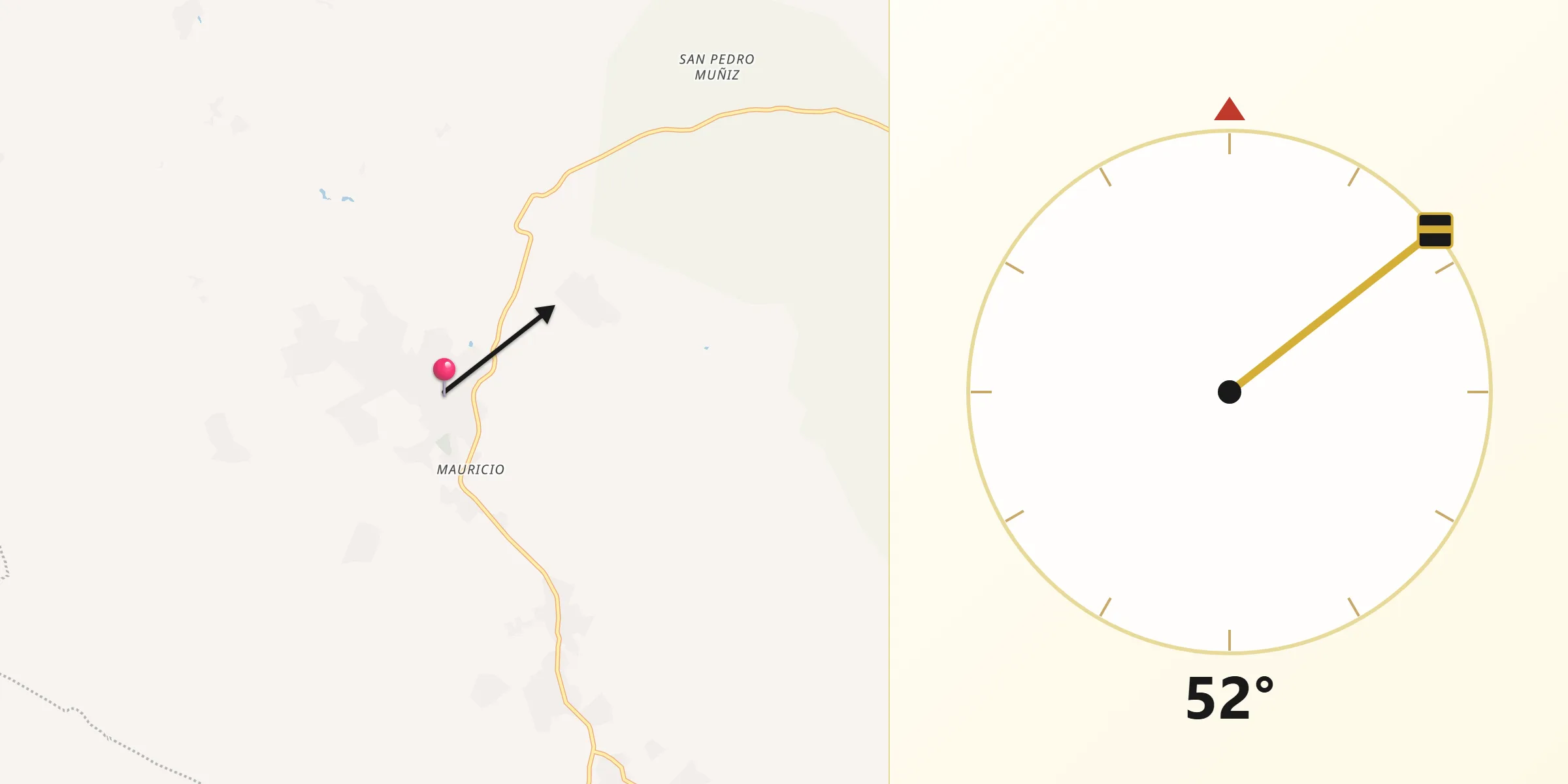 Dirección de la Qibla desde San Fernando
