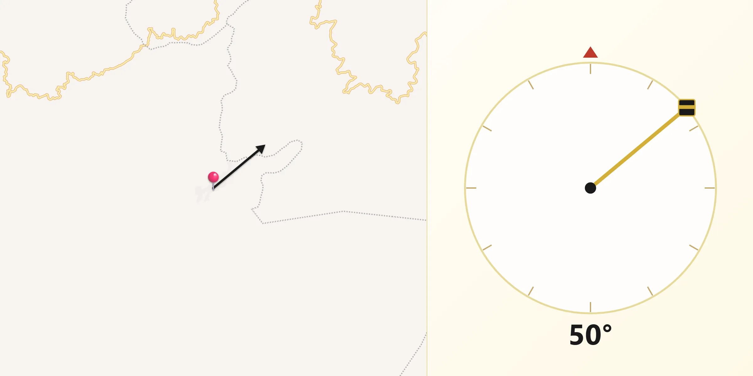 Dirección de la Qibla desde Ciudad Guadalupe Victoria