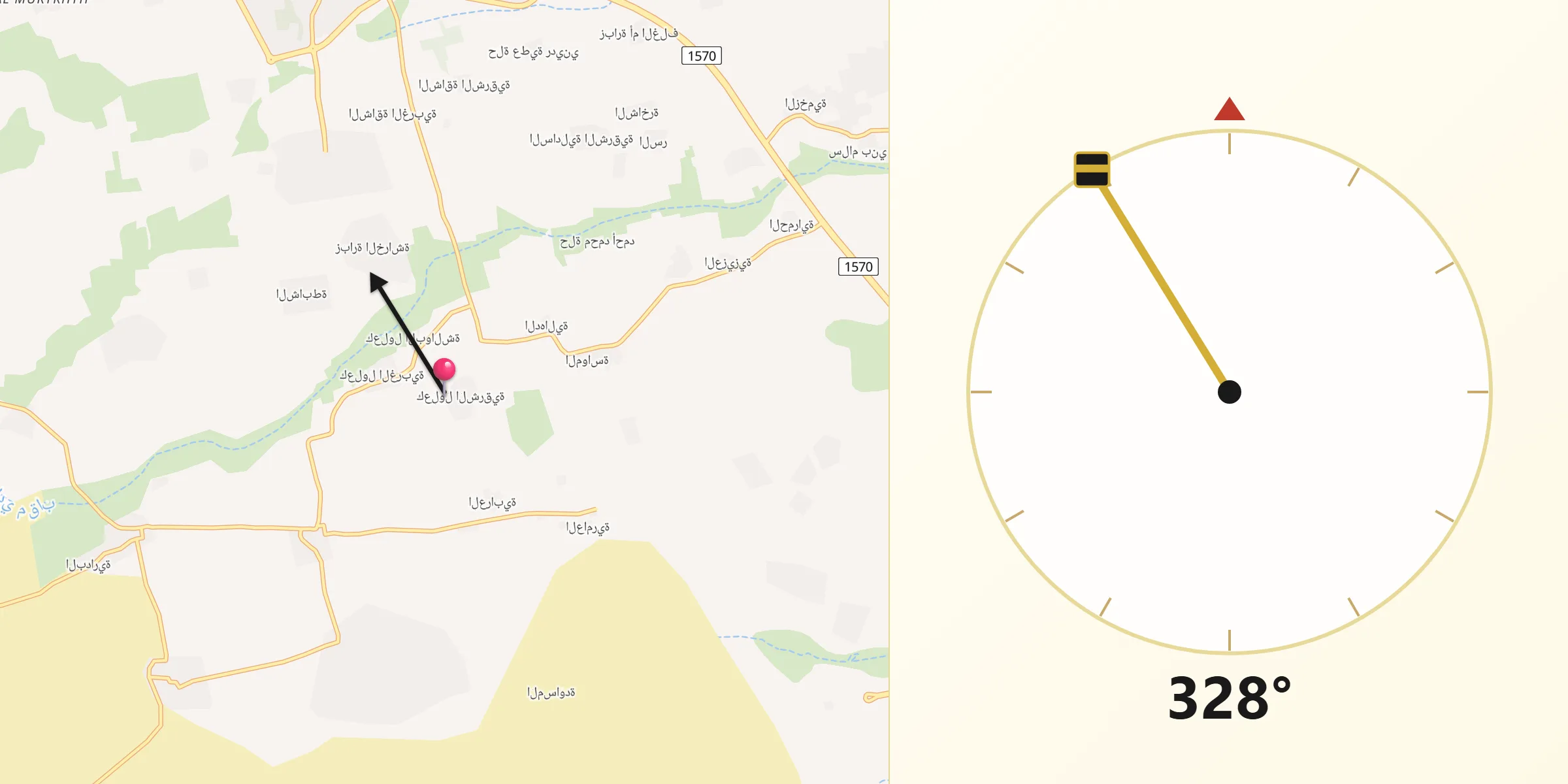 اتجاه القبلة من كعلول