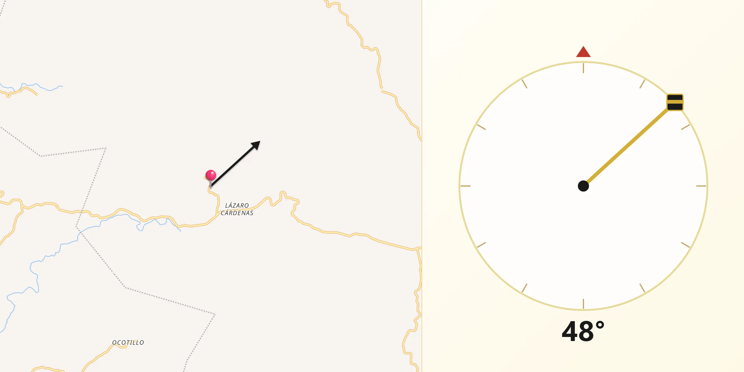 Dirección de la Qibla desde El Limón