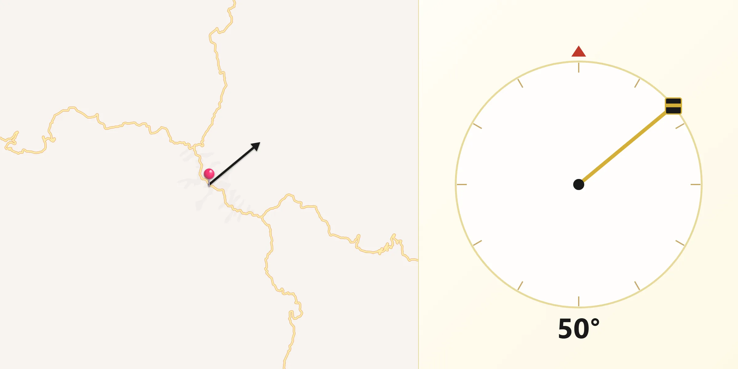 Dirección de la Qibla desde San Juan Mazatlán