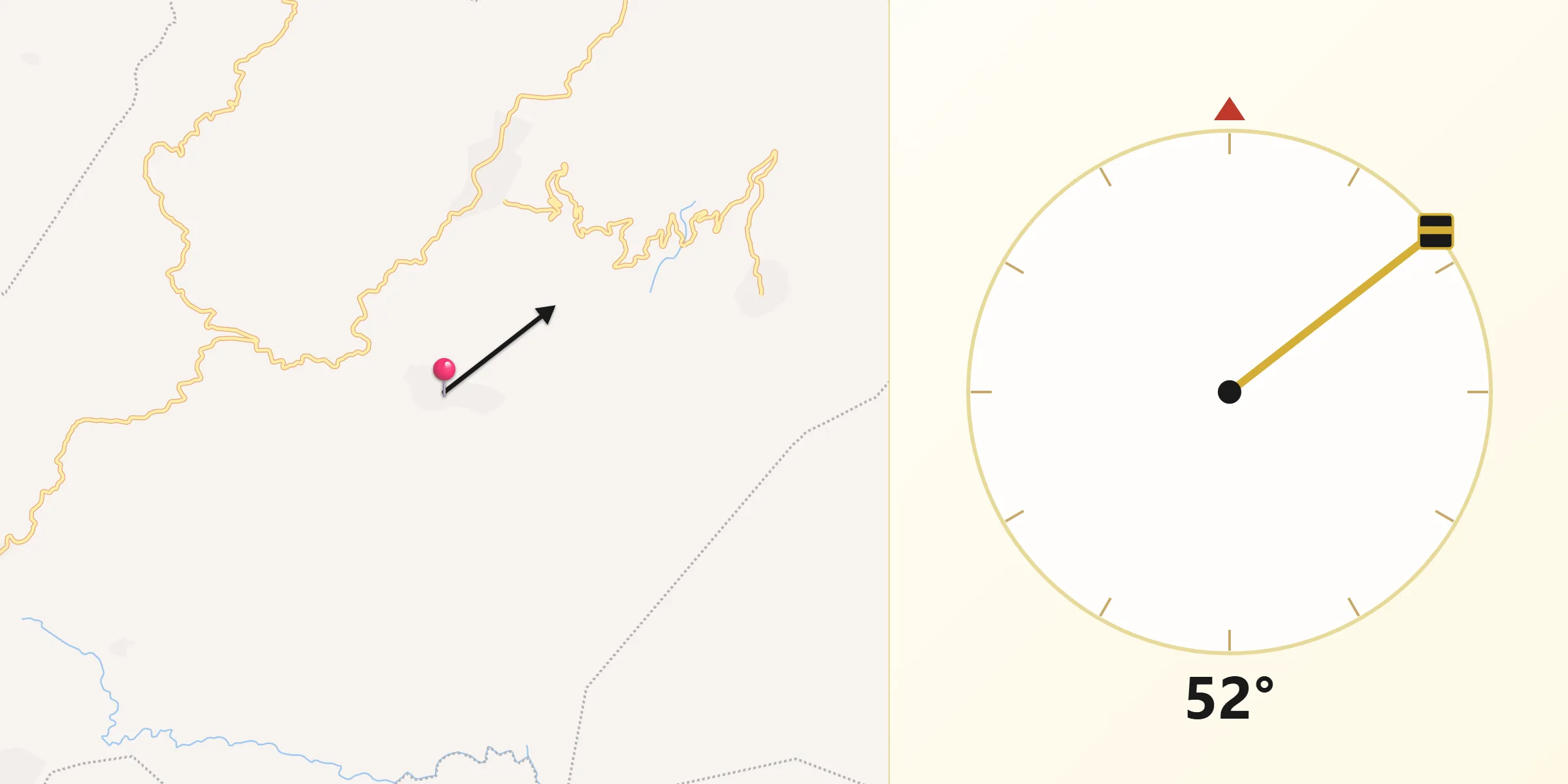 Dirección de la Qibla desde San Pedro Nichtalucum