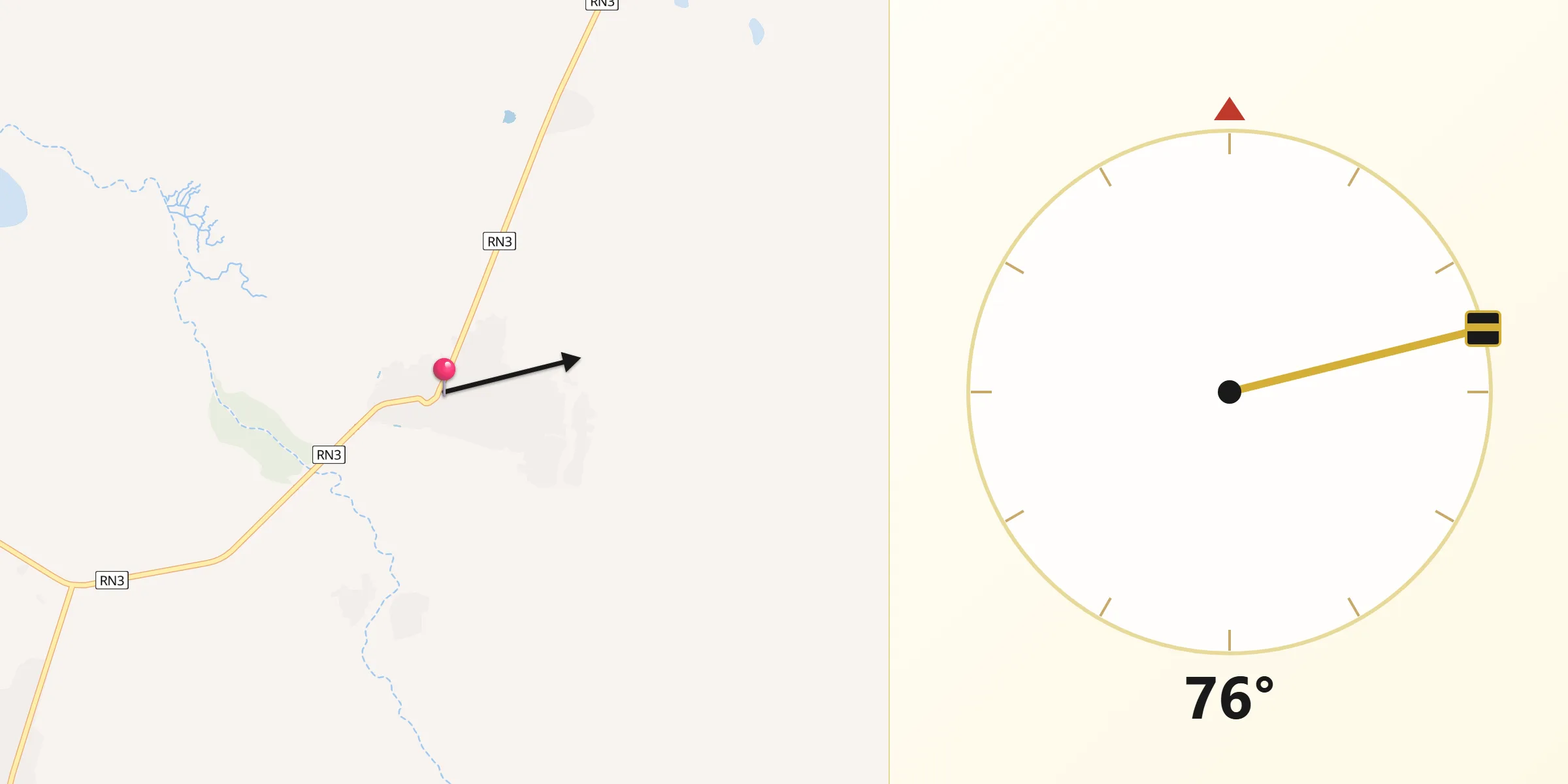 Direction vers la Qibla depuis Aleg