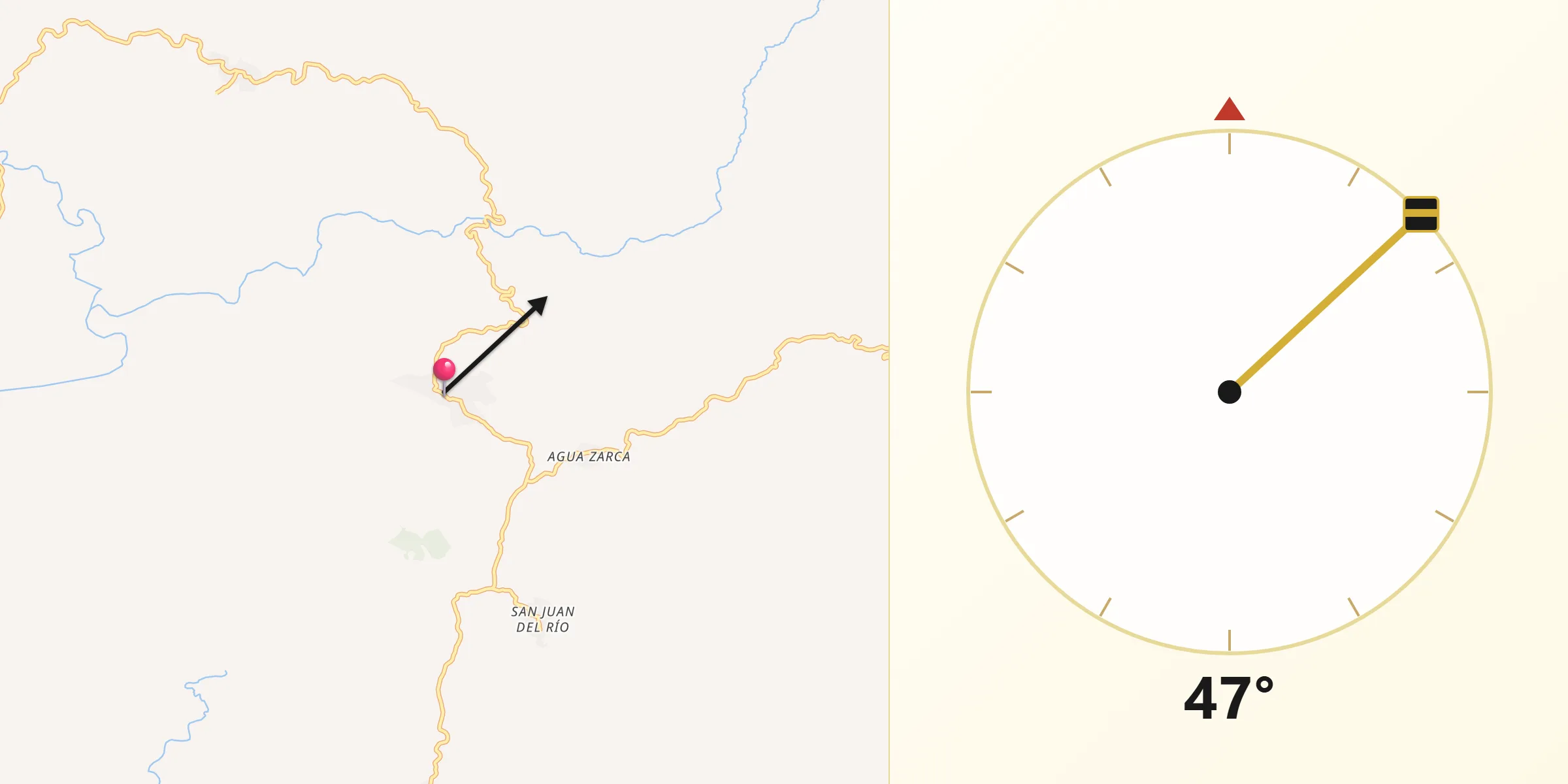 Dirección de la Qibla desde Tixtlancingo