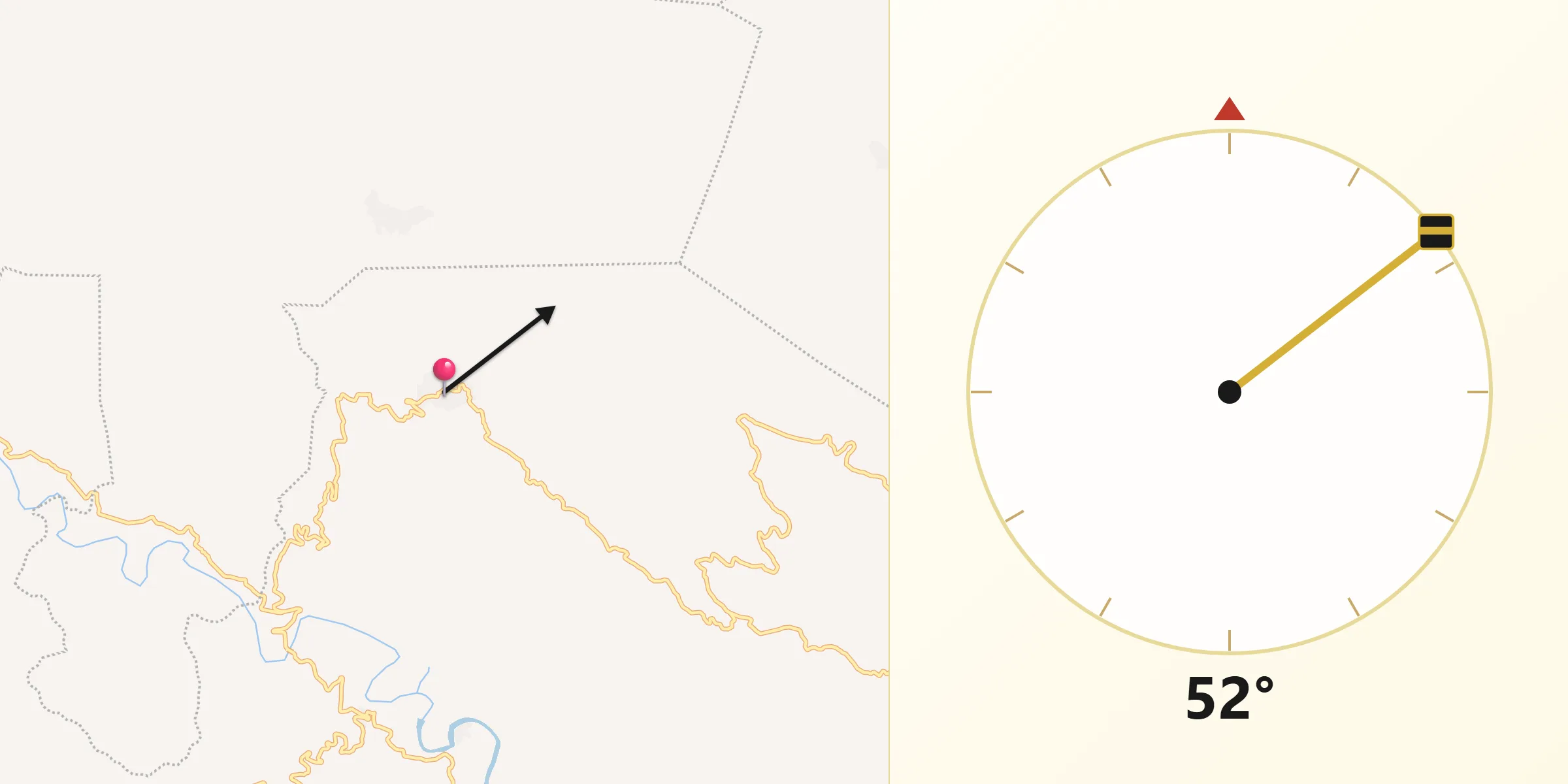 Dirección de la Qibla desde Aurora Esquipulas