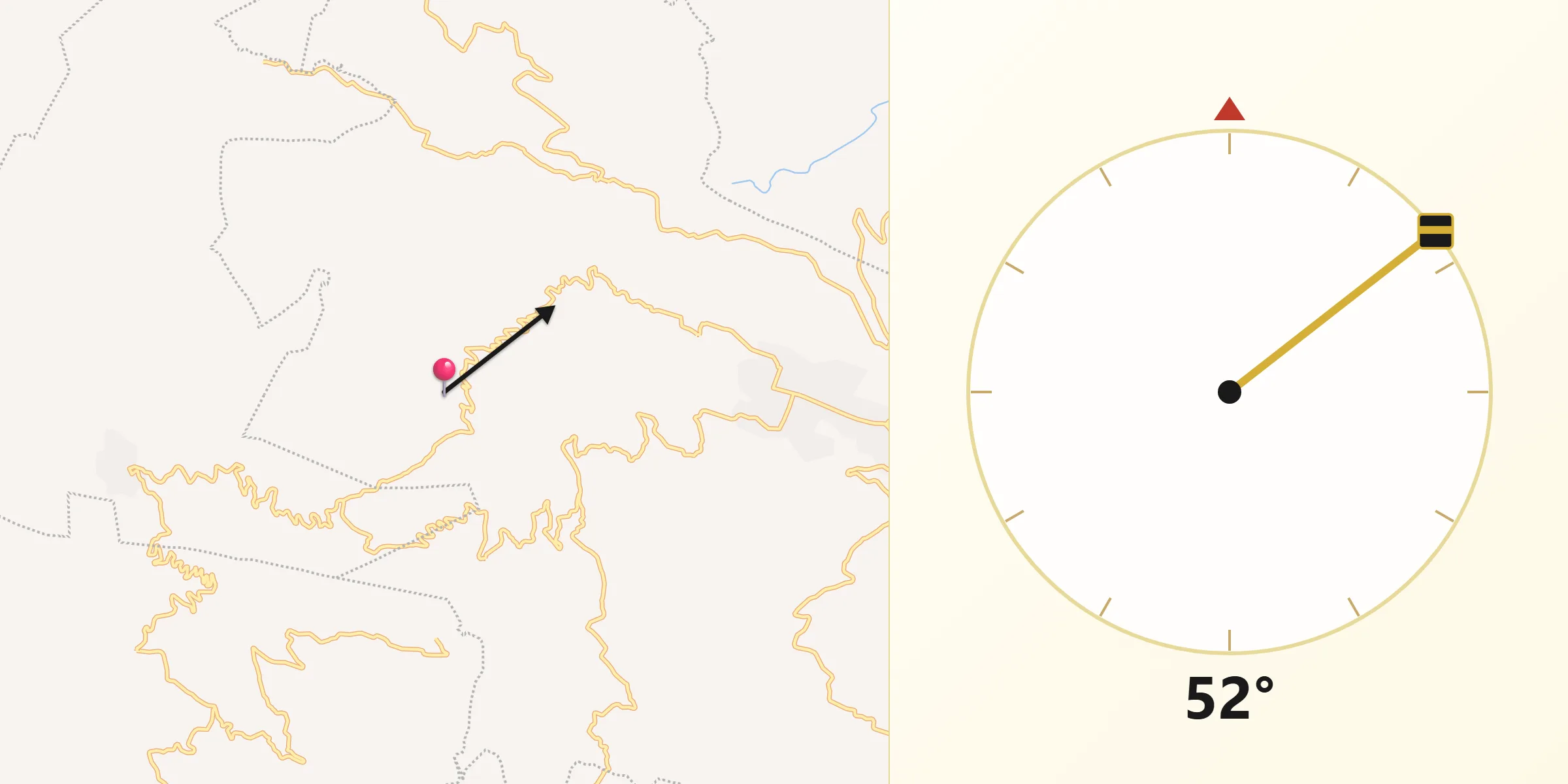 Dirección de la Qibla desde La Pimienta