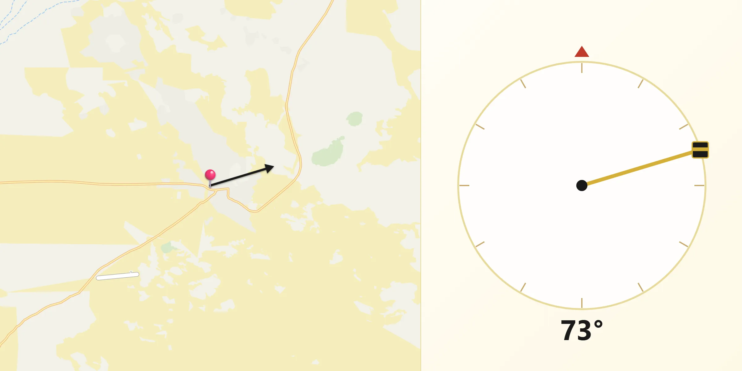 Direction vers la Qibla depuis Fada
