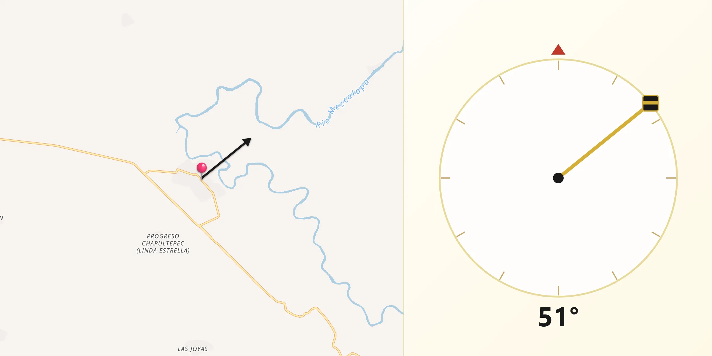 Dirección de la Qibla desde Helio García Alfaro