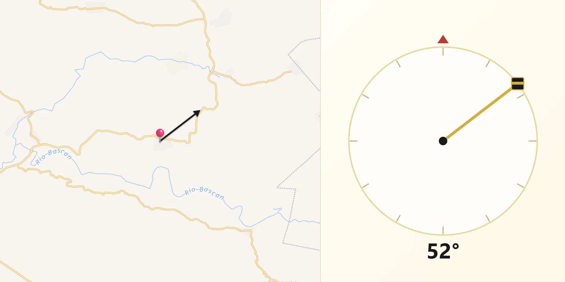 Dirección de la Qibla desde San Miguel