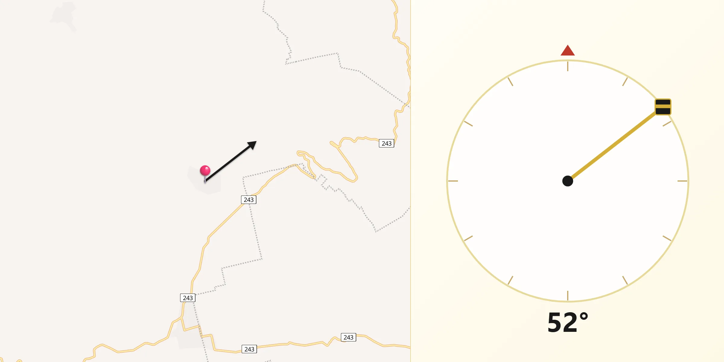 Dirección de la Qibla desde Nuevo Limar