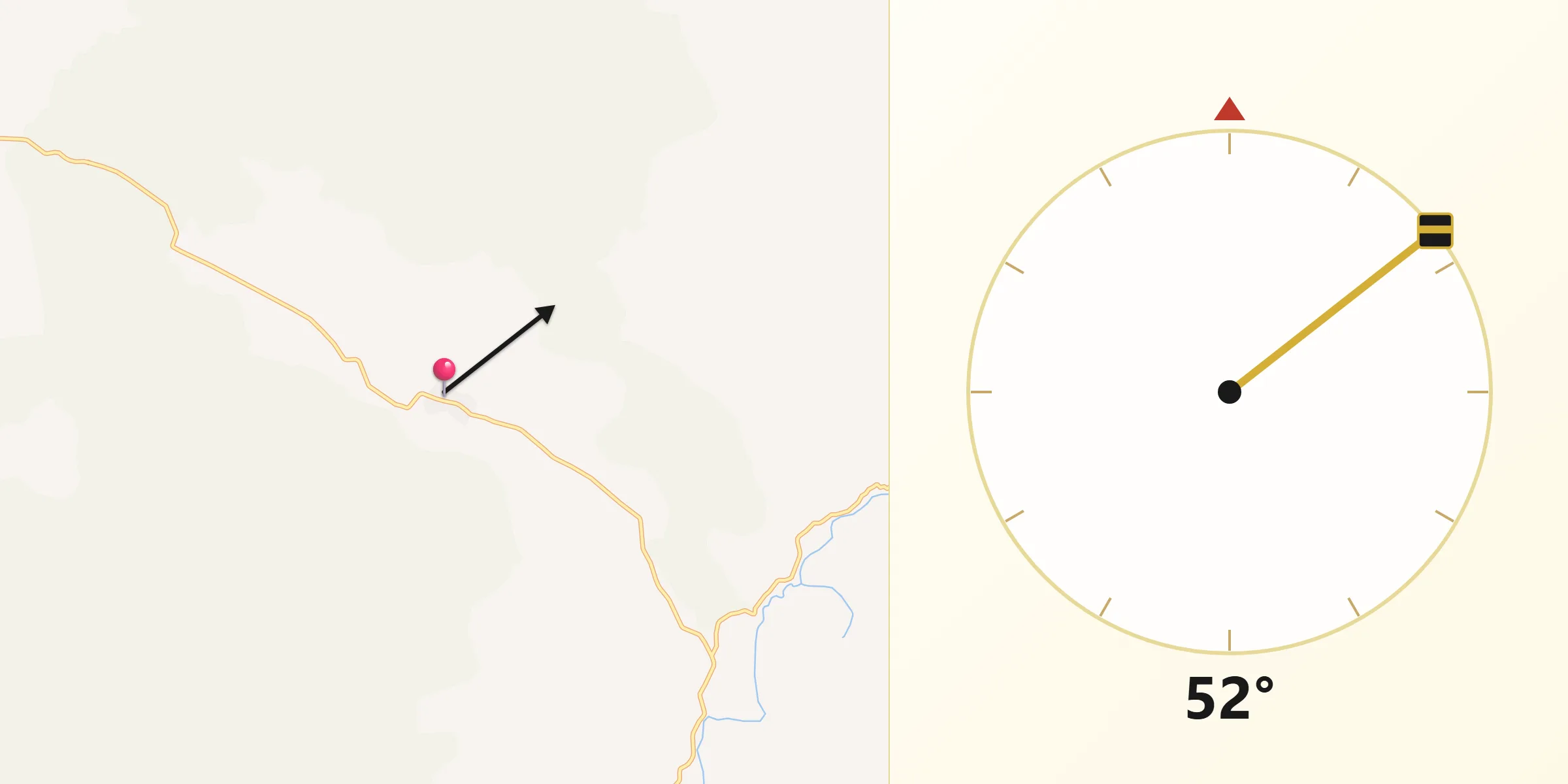Dirección de la Qibla desde Xicoténcatl