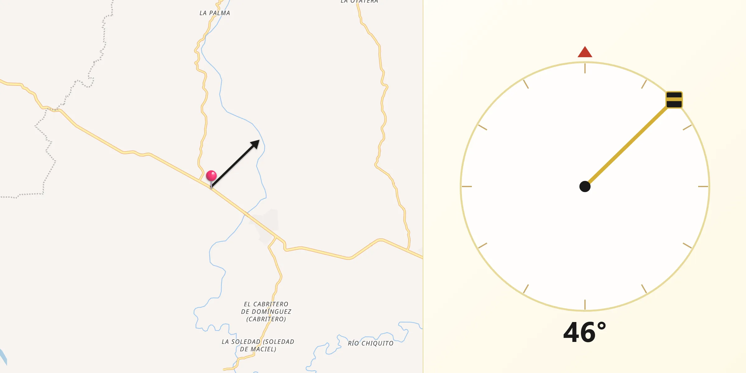 Dirección de la Qibla desde San Jeronimito
