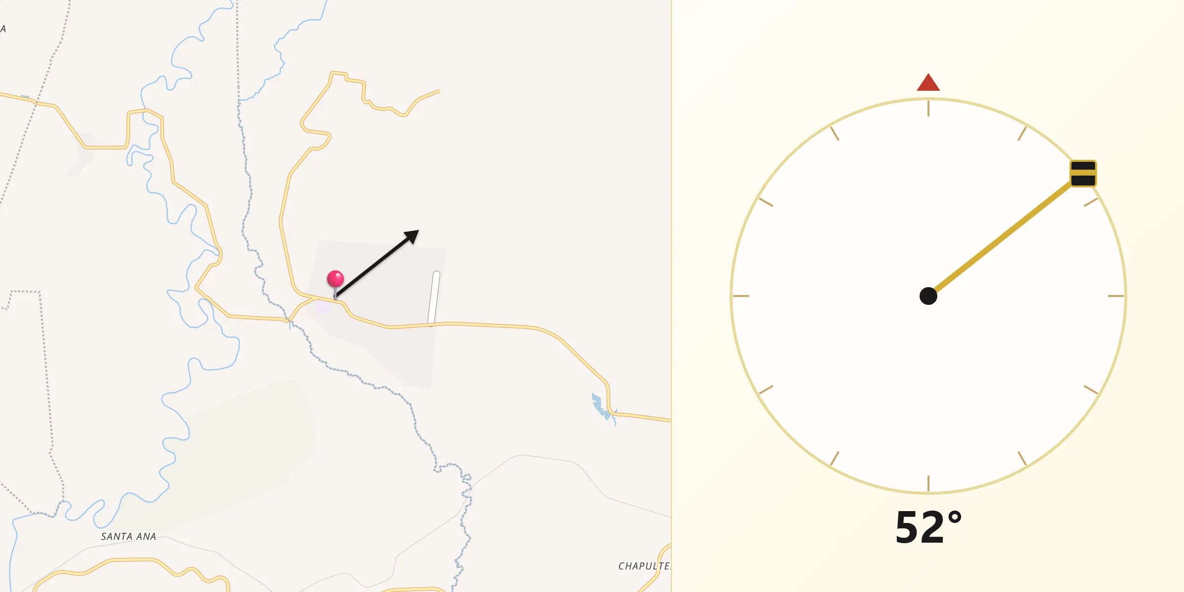 Dirección de la Qibla desde Juan Aldama