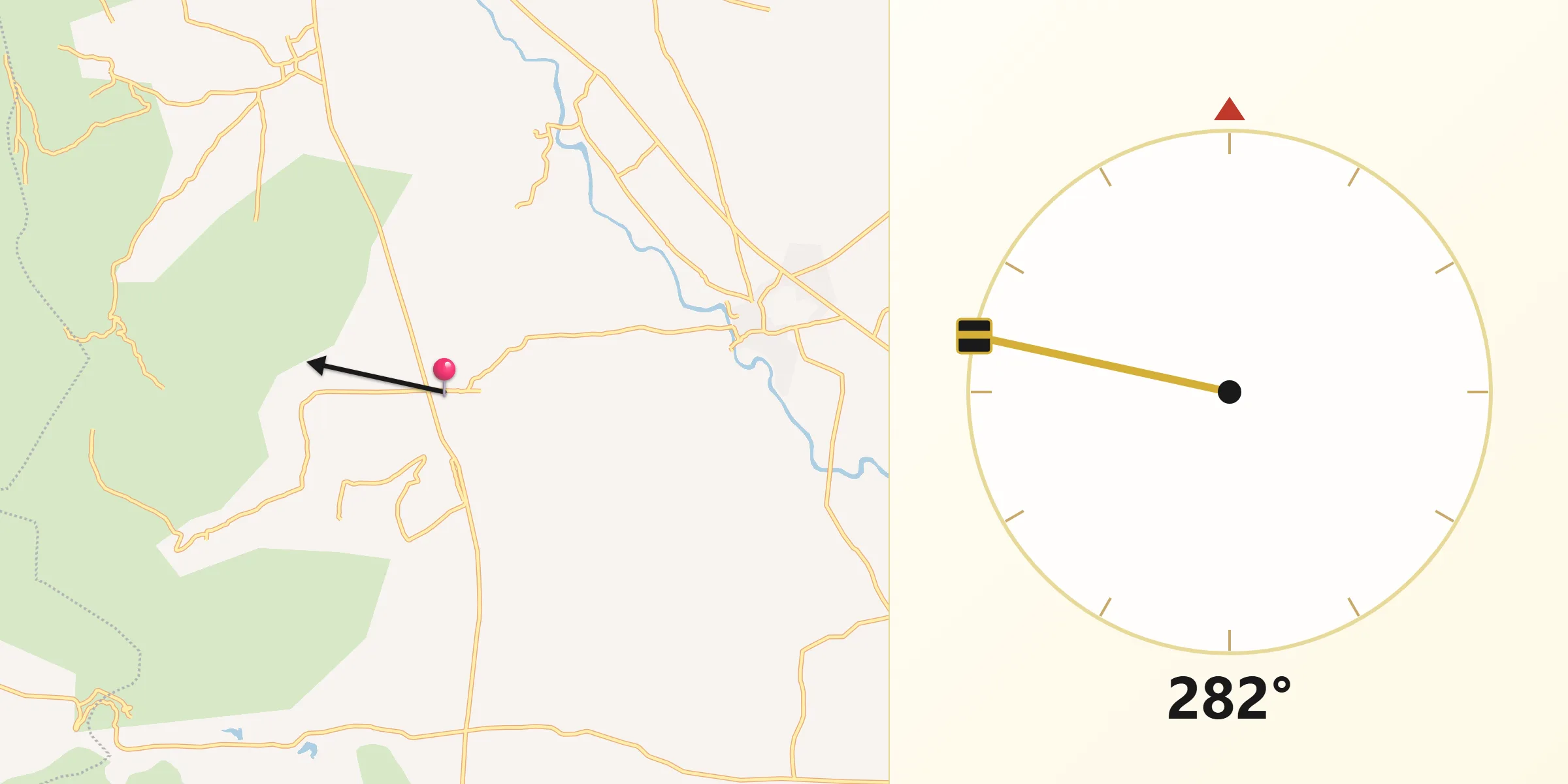 Jakhangaon থেকে কিবলার দিক