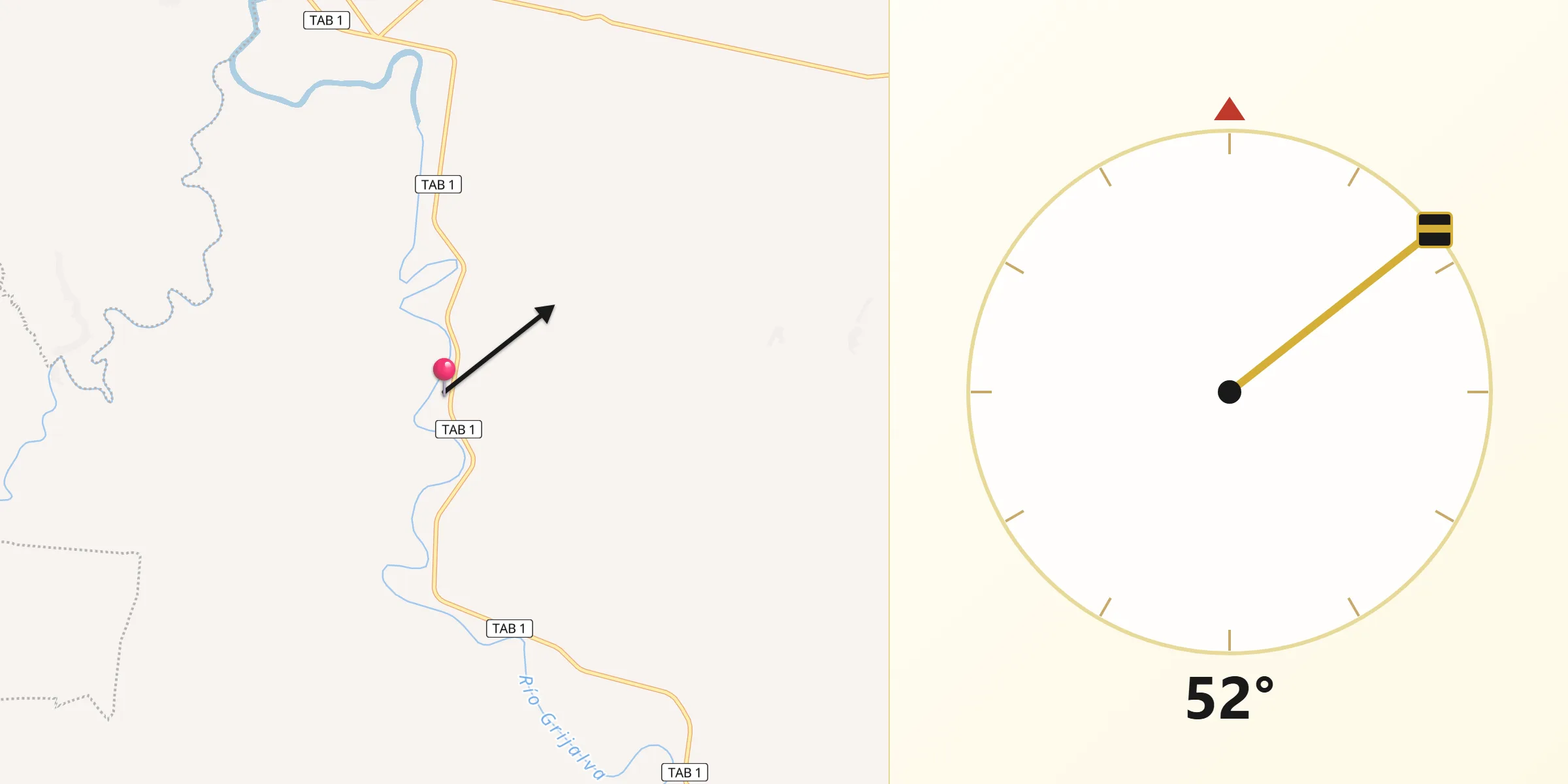 Dirección de la Qibla desde Astapa