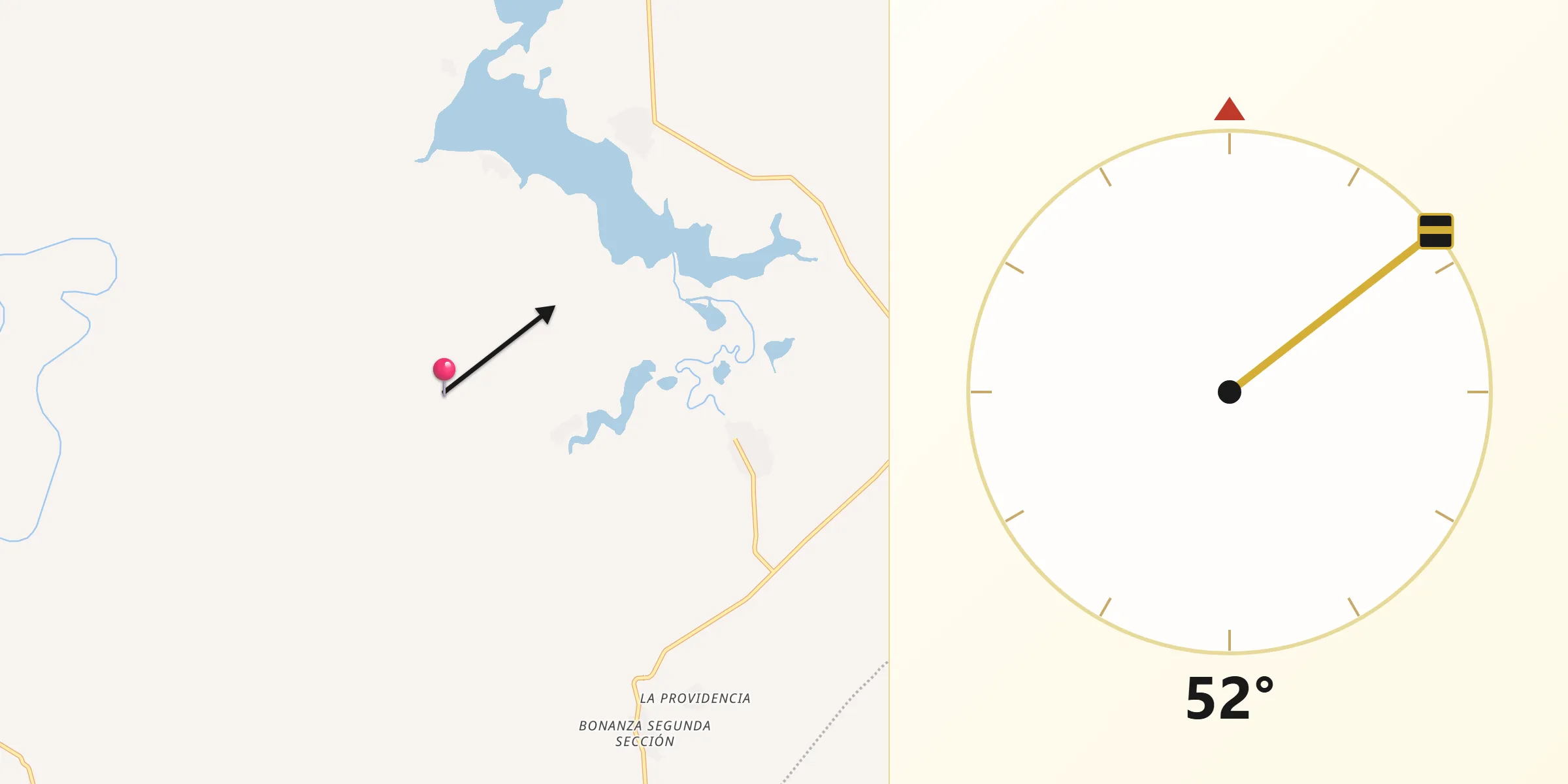 Dirección de la Qibla desde Aquiles Serdán
