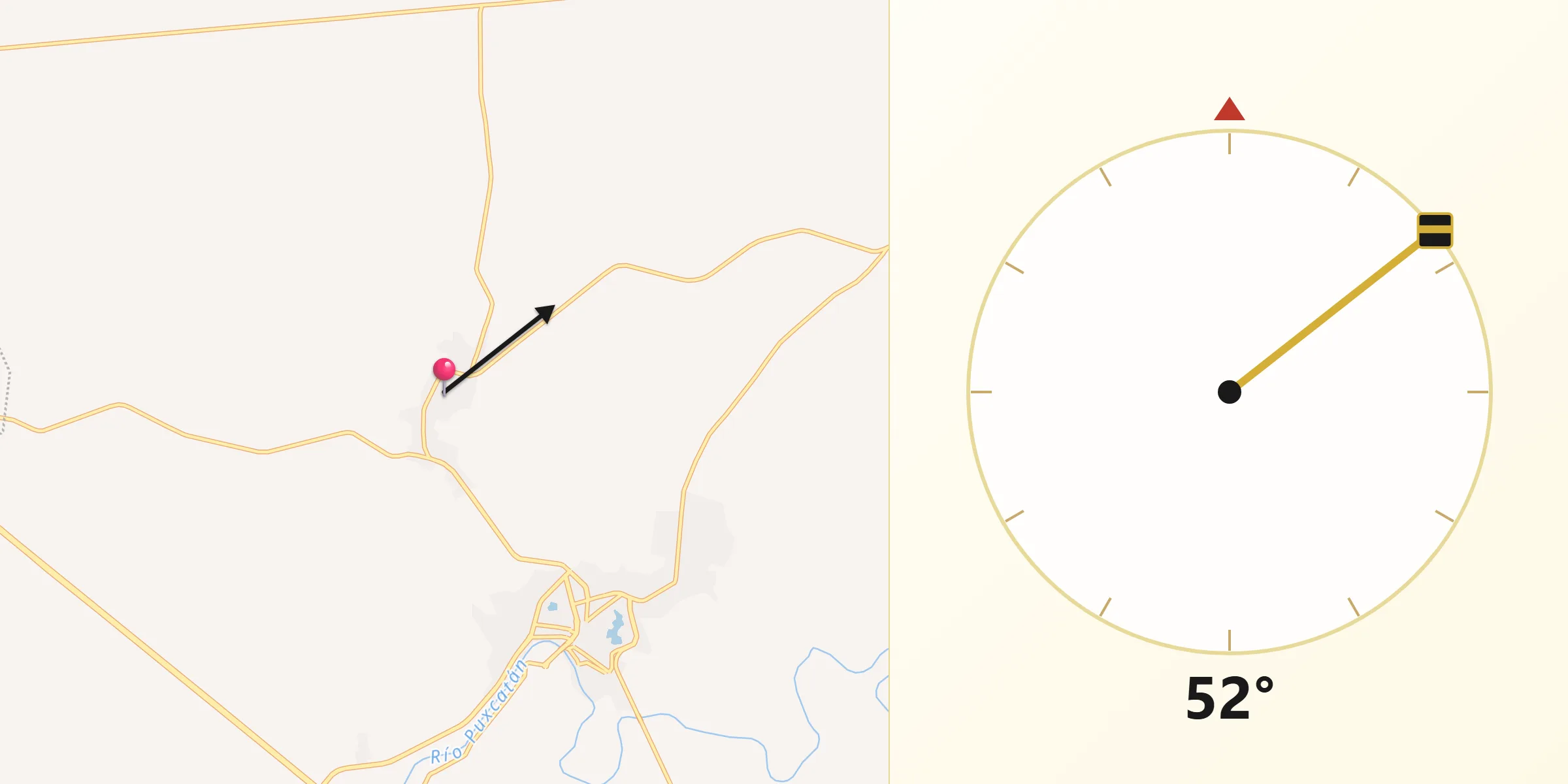 Dirección de la Qibla desde Belén