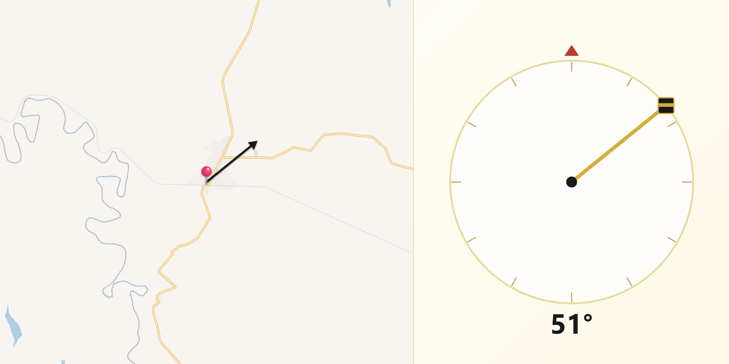 Dirección de la Qibla desde Francisco Rueda