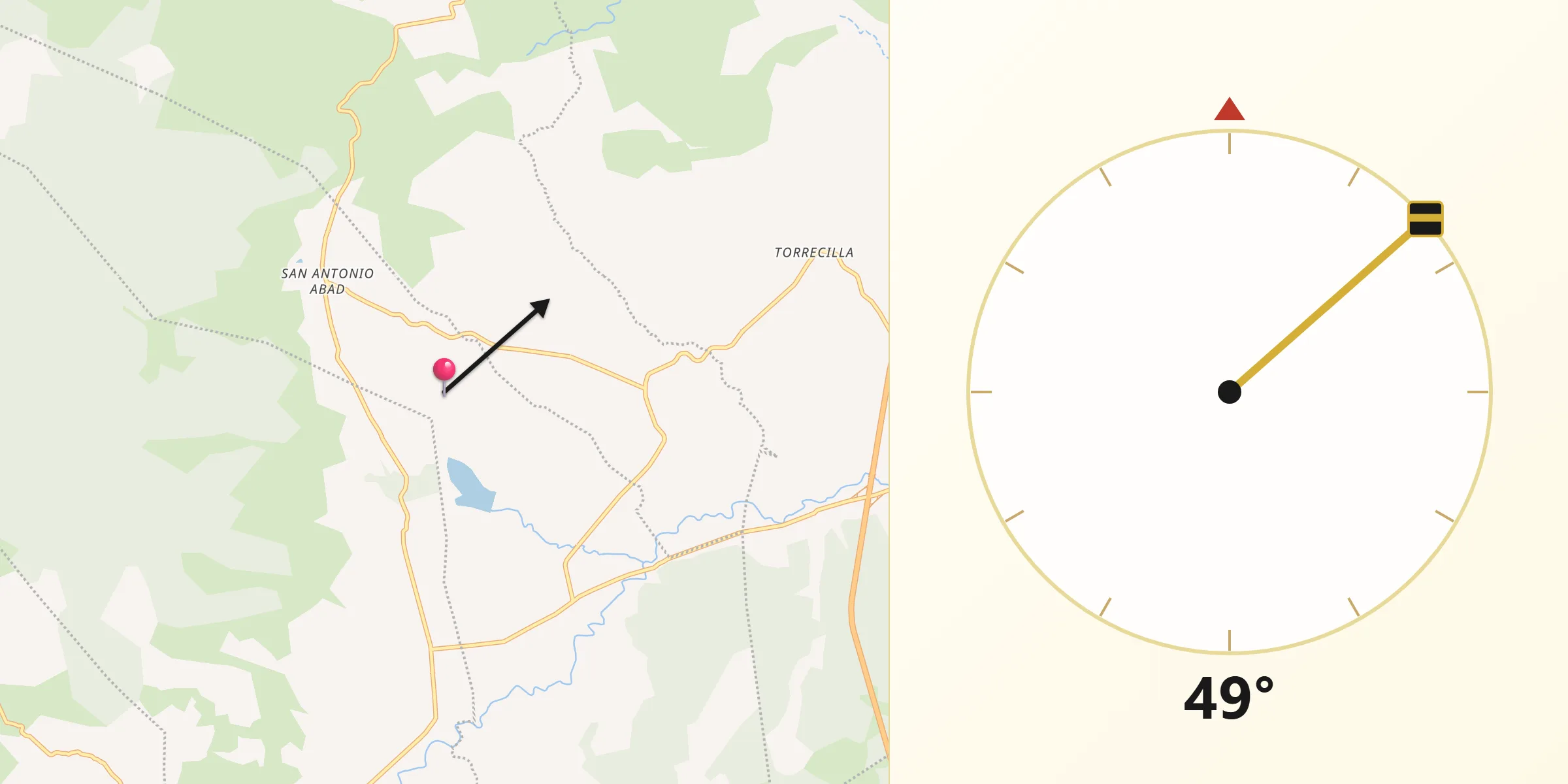 Dirección de la Qibla desde Santiago Ihuitlán Plumas